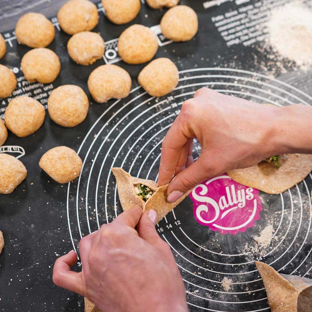 Sallys Ausrollstab 50 cm + Backmatte / Gewebematte Set