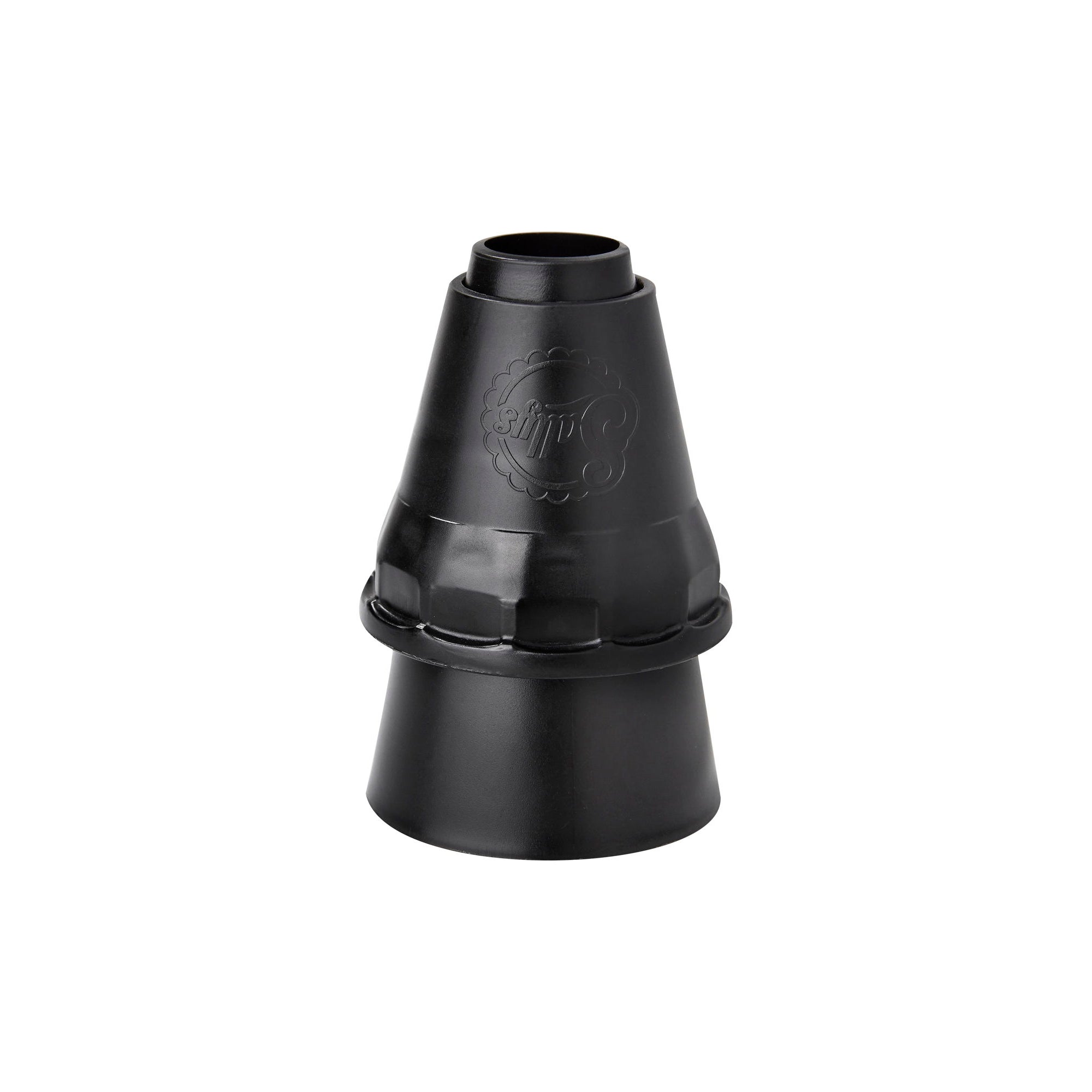 Ein schwarzer Spritztüllen-Adapter
