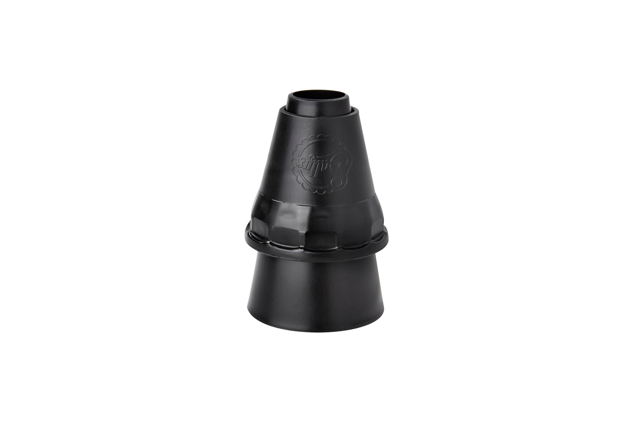 Ein schwarzer Spritztüllen-Adapter