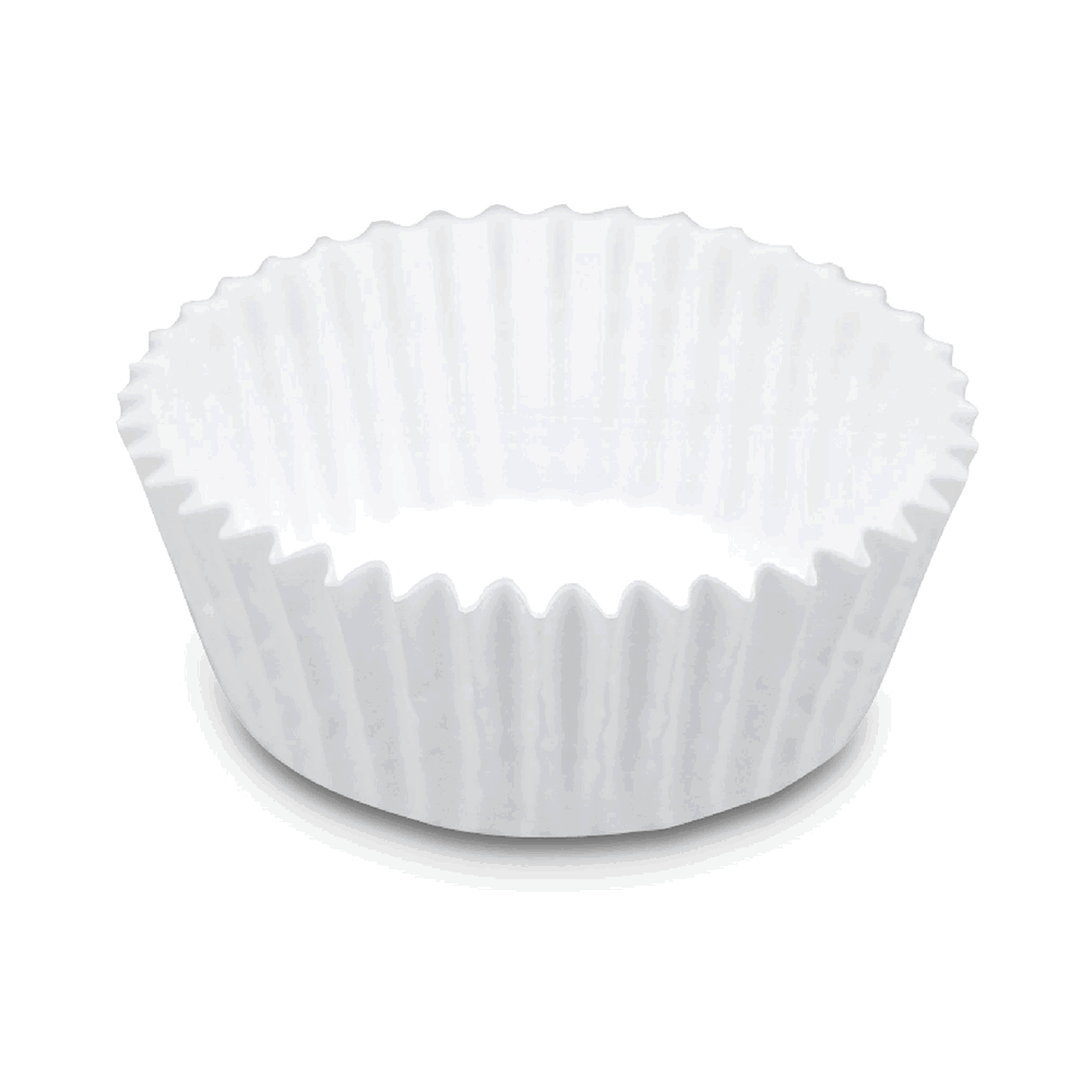 Weiße Papierförmchen