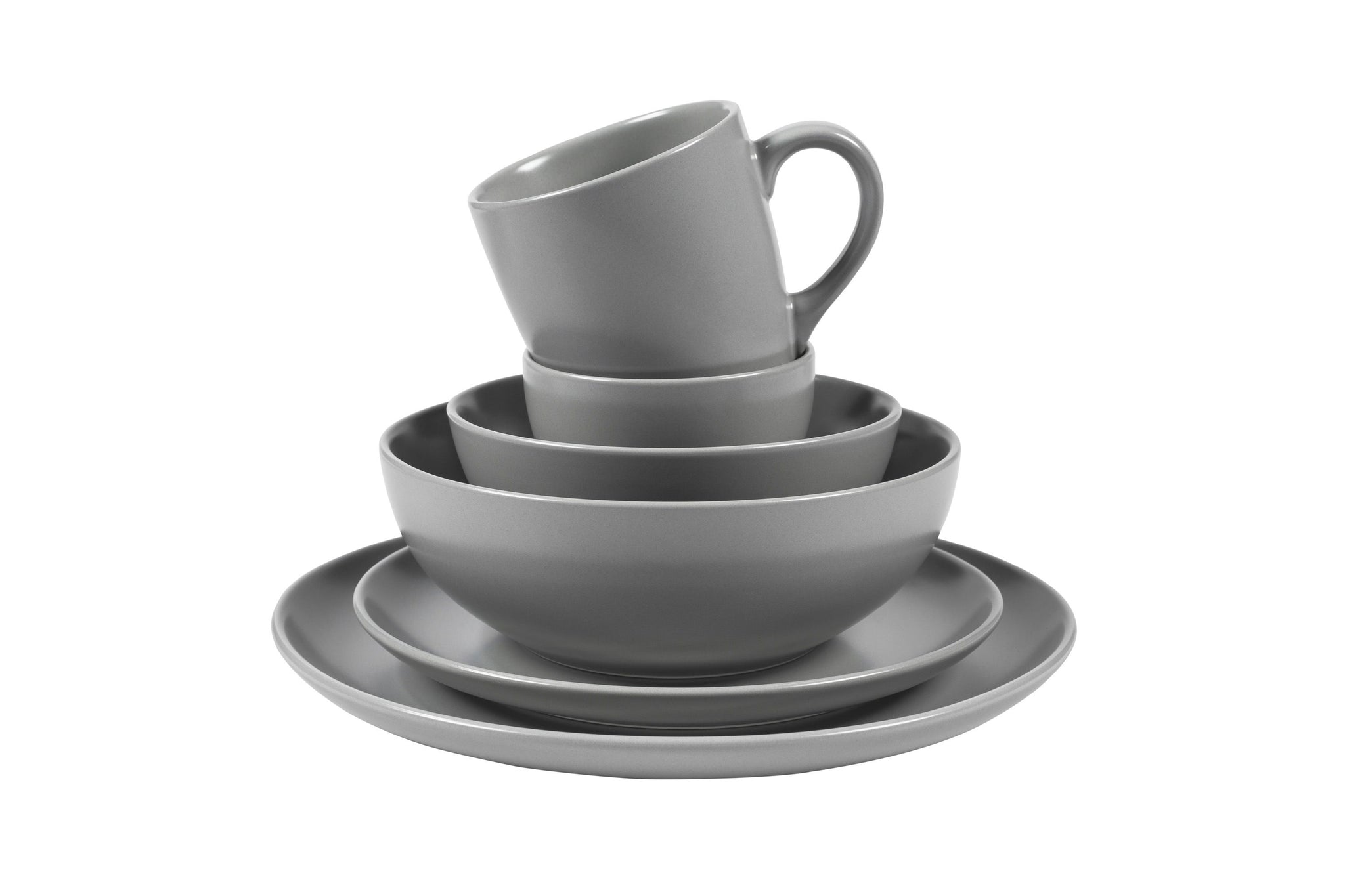 Graues Stoneware-Geschirr