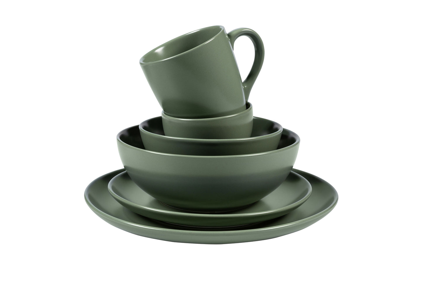 Grünes Stoneware-Geschirr