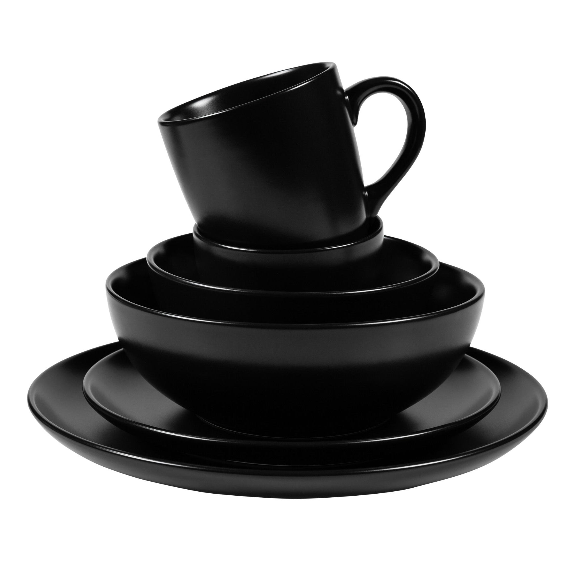 Schwarzes Stoneware-Geschirr