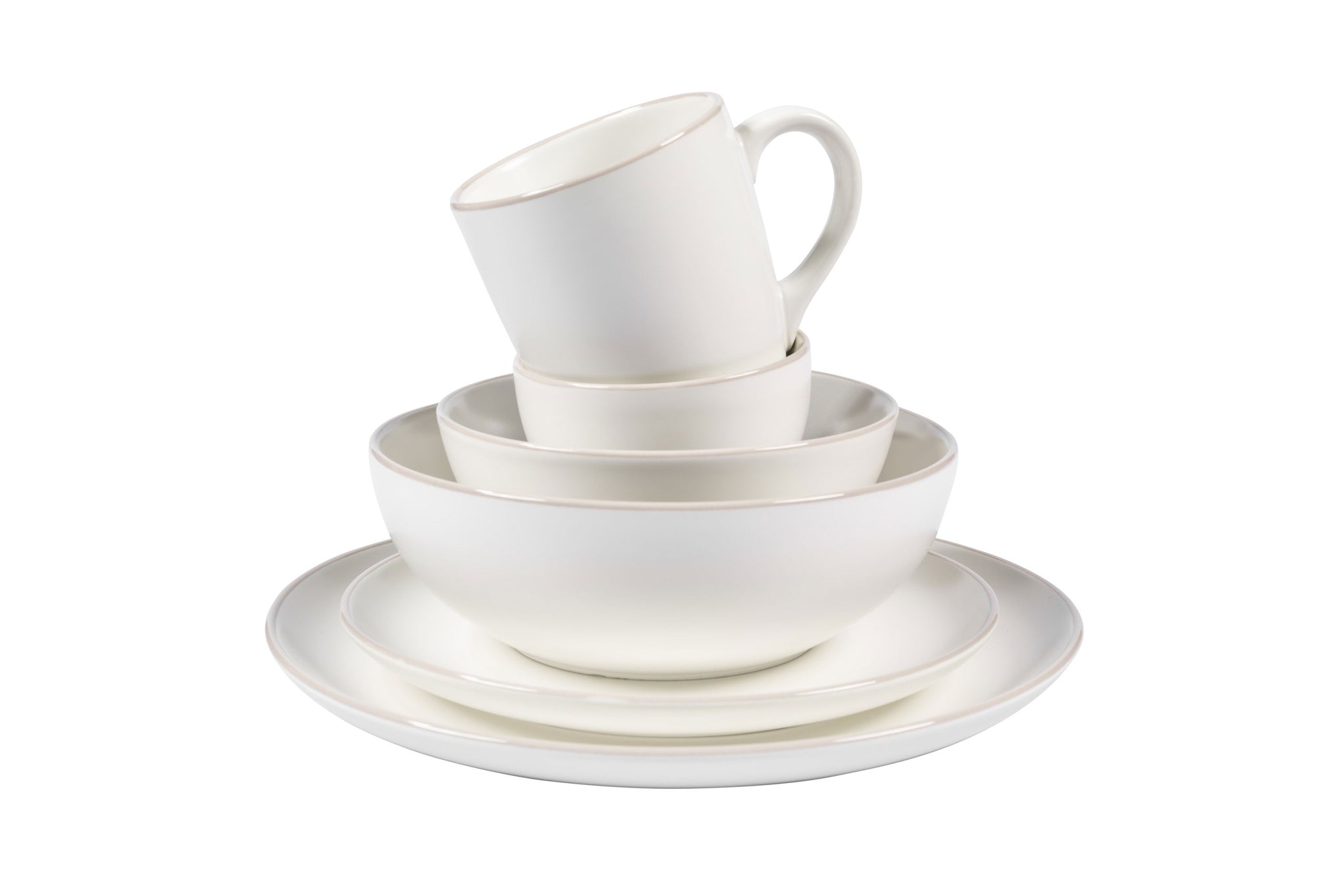 Weißes Stoneware-Geschirr