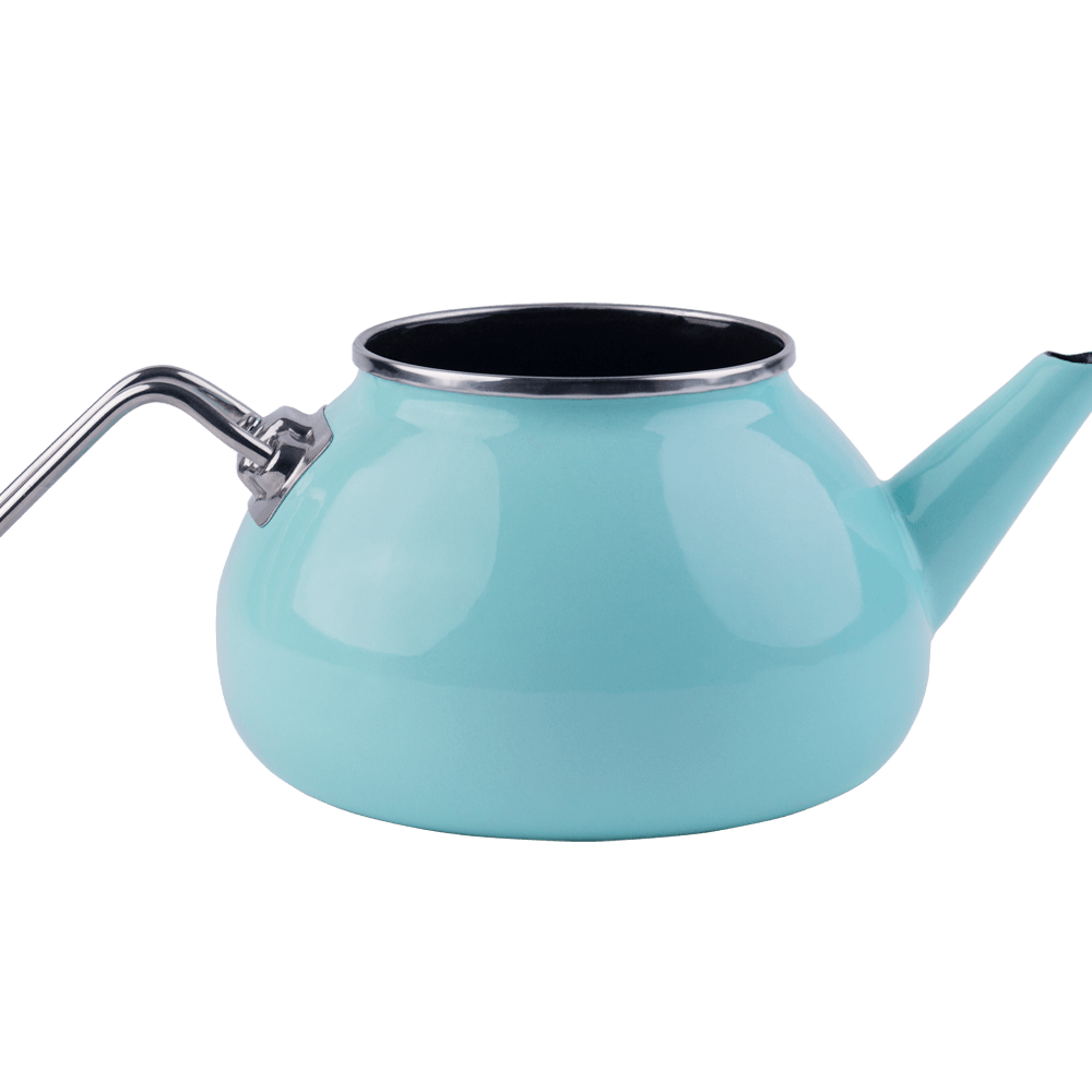 Eine blaue Teekanne