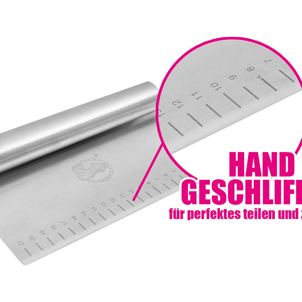 Sallys Edelstahl Teigkarte - groß