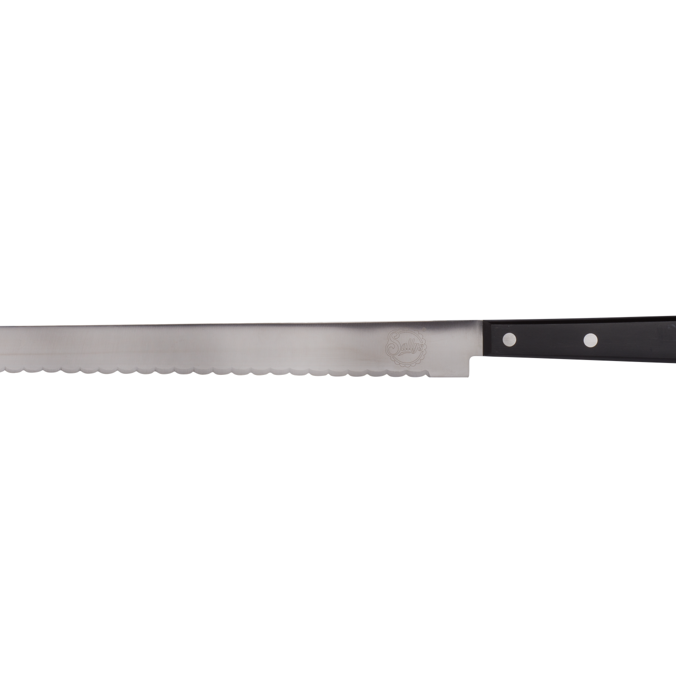 Ein Messer mit silberner Klinge und schwarzem Griff