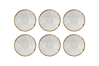 6 cream-gesprenkelte Untersetzer