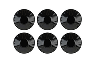 6 schwarze, glänzende Untersetzer