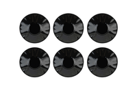 6 schwarze, glänzende Untersetzer