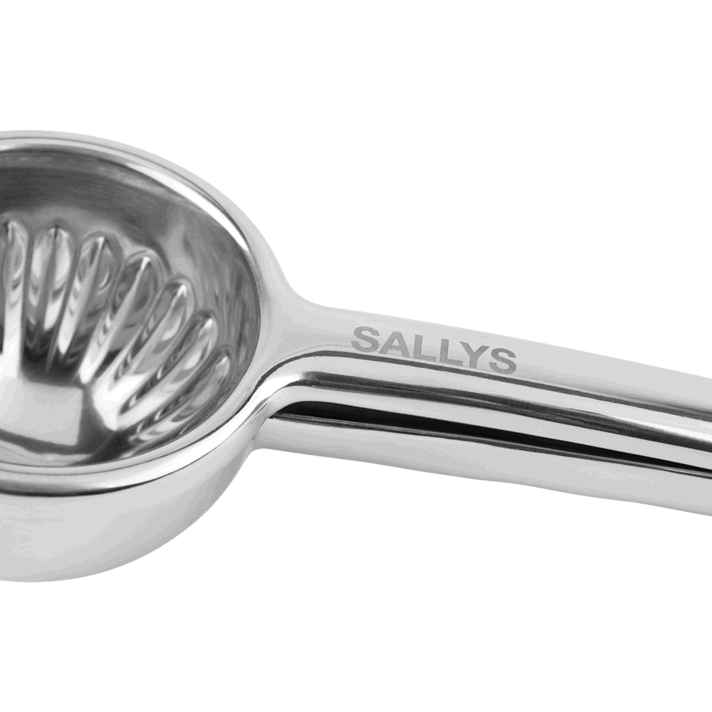 Sallys Edelstahl Zitruspresse all-in-one Presse