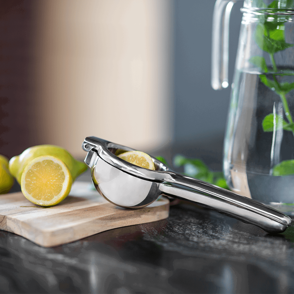 Sallys Edelstahl Zitruspresse all-in-one Presse