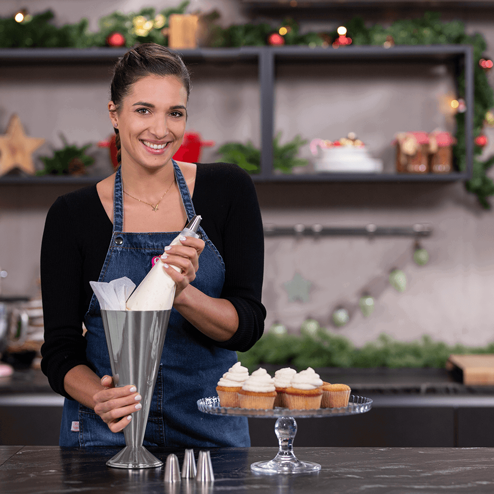 Sallys Spritzbeutelständer Edelstahl