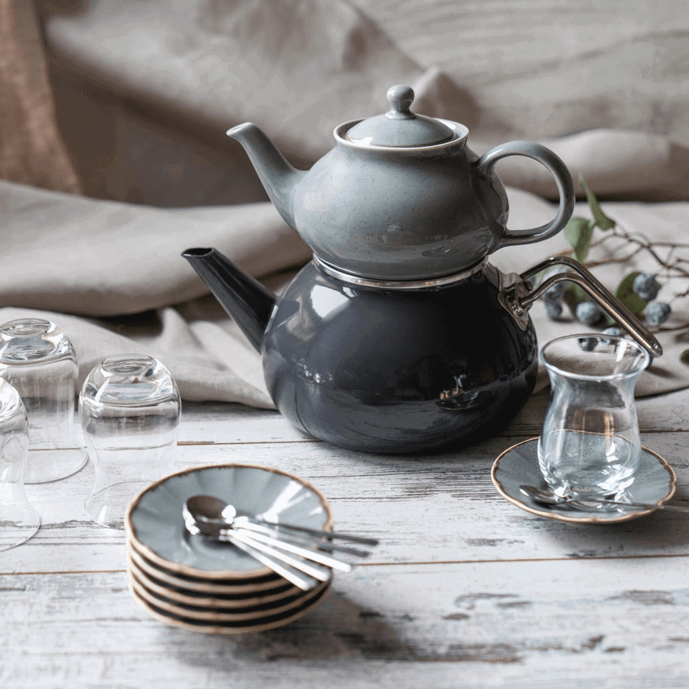 Sallys Teeglas Set - bauchig