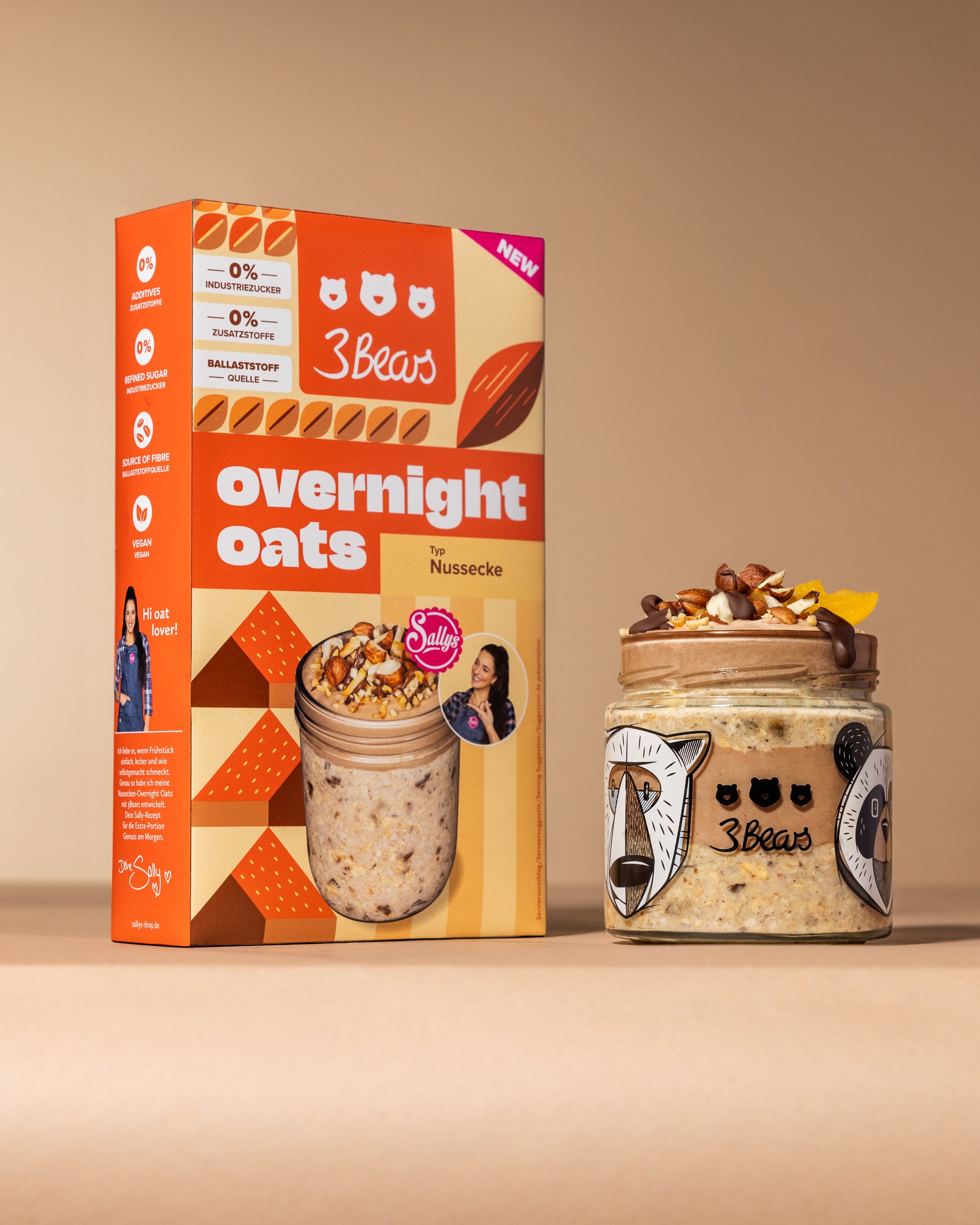 3Bears Overnight Oats Nussecke 400g