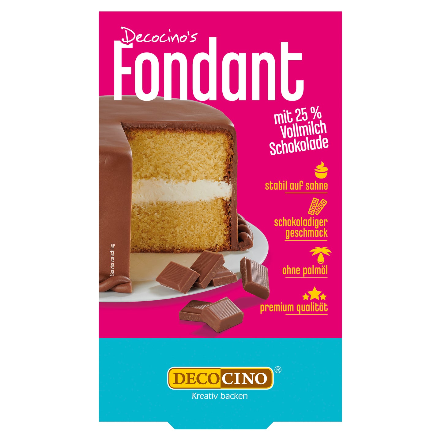 Fondant mit 25% Schokolade