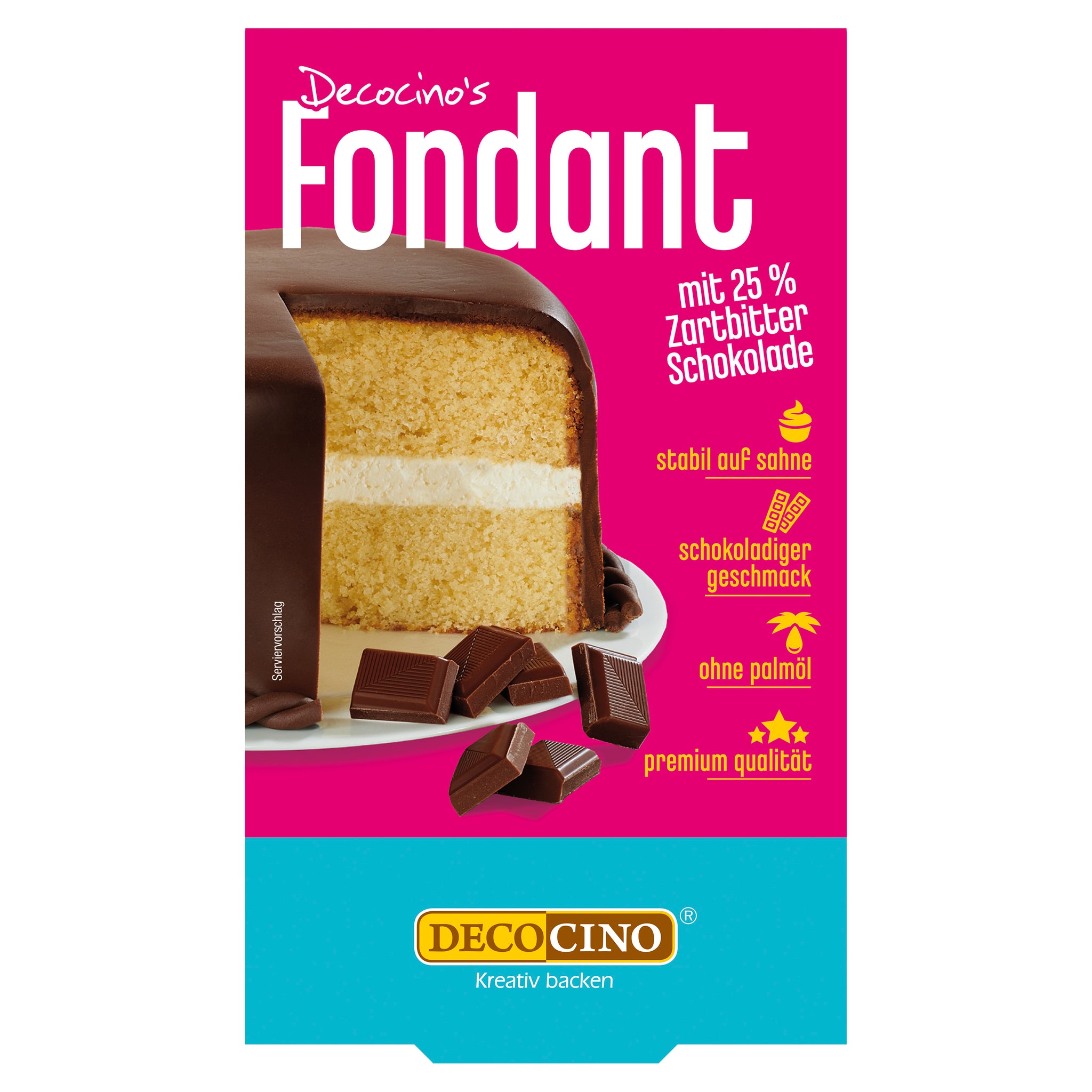 Fondant mit 25% Schokolade