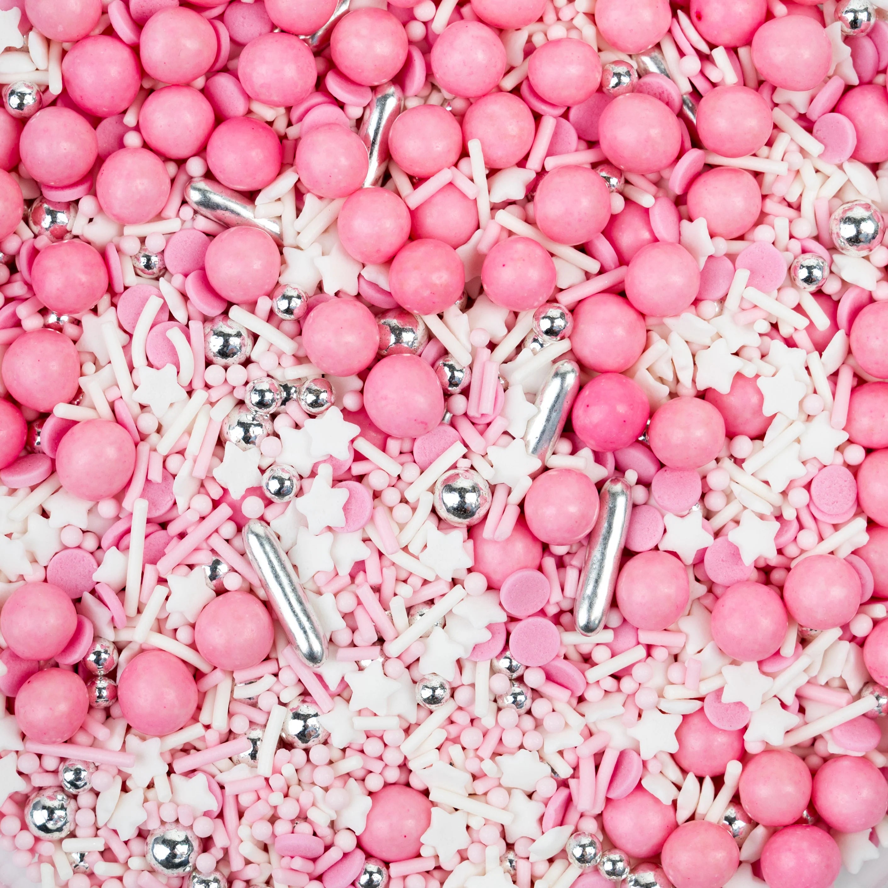 Zuckerstreusel Silber-Rosa 130g