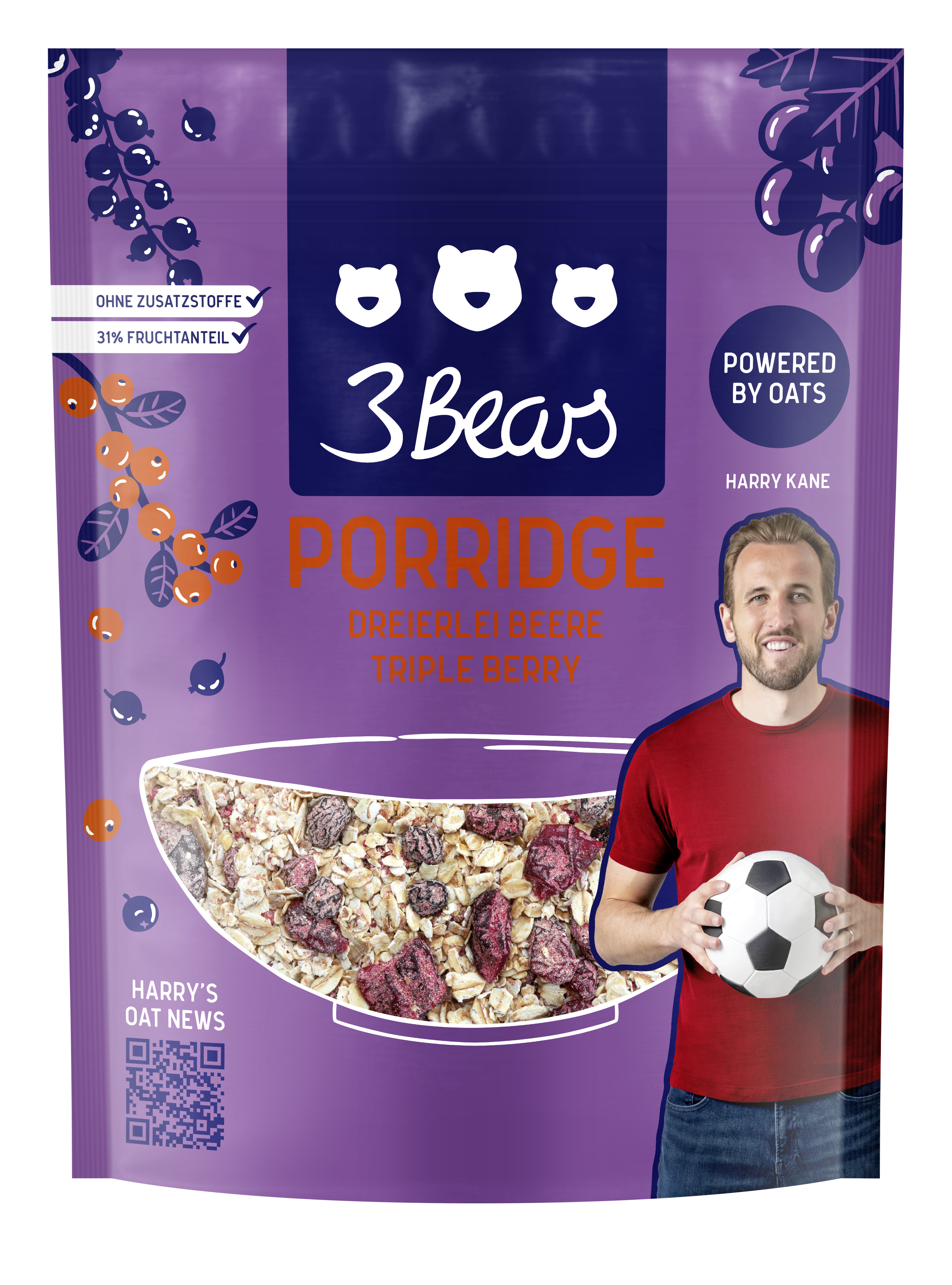 3Bears Porridge Dreierlei Beere 400g