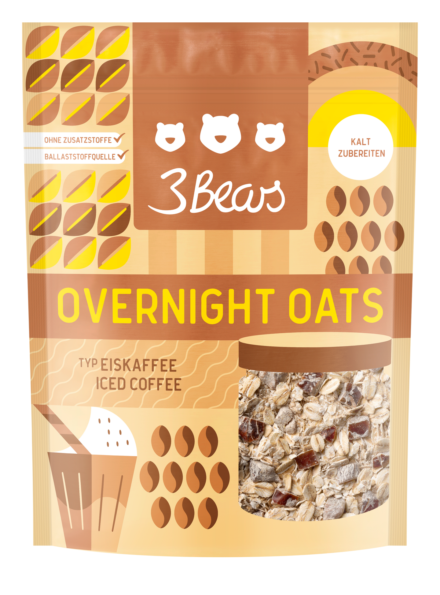 3Bears Overnight Oats Typ Eiskaffee 400g