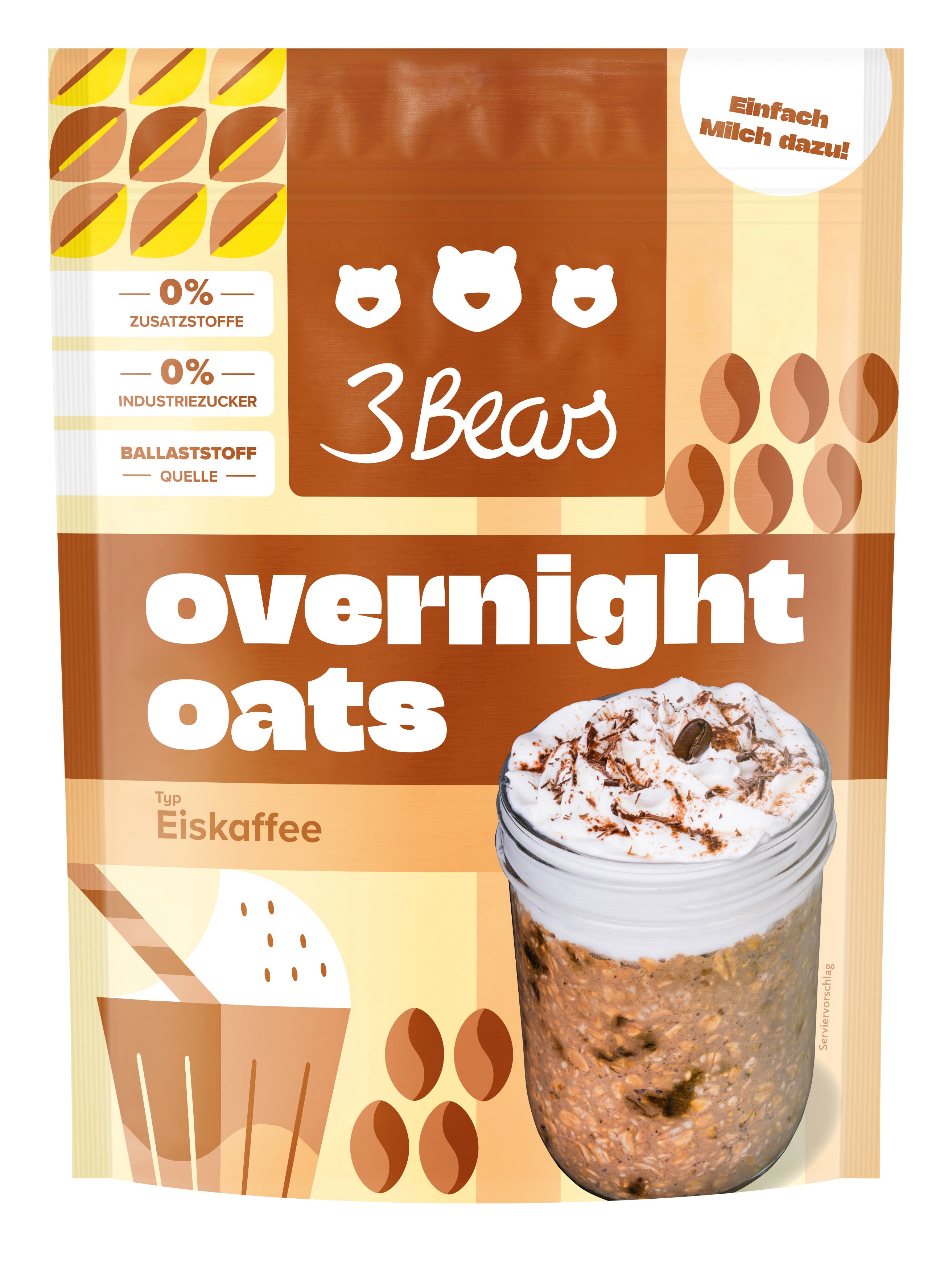3Bears Overnight Oats Typ Eiskaffee 400g