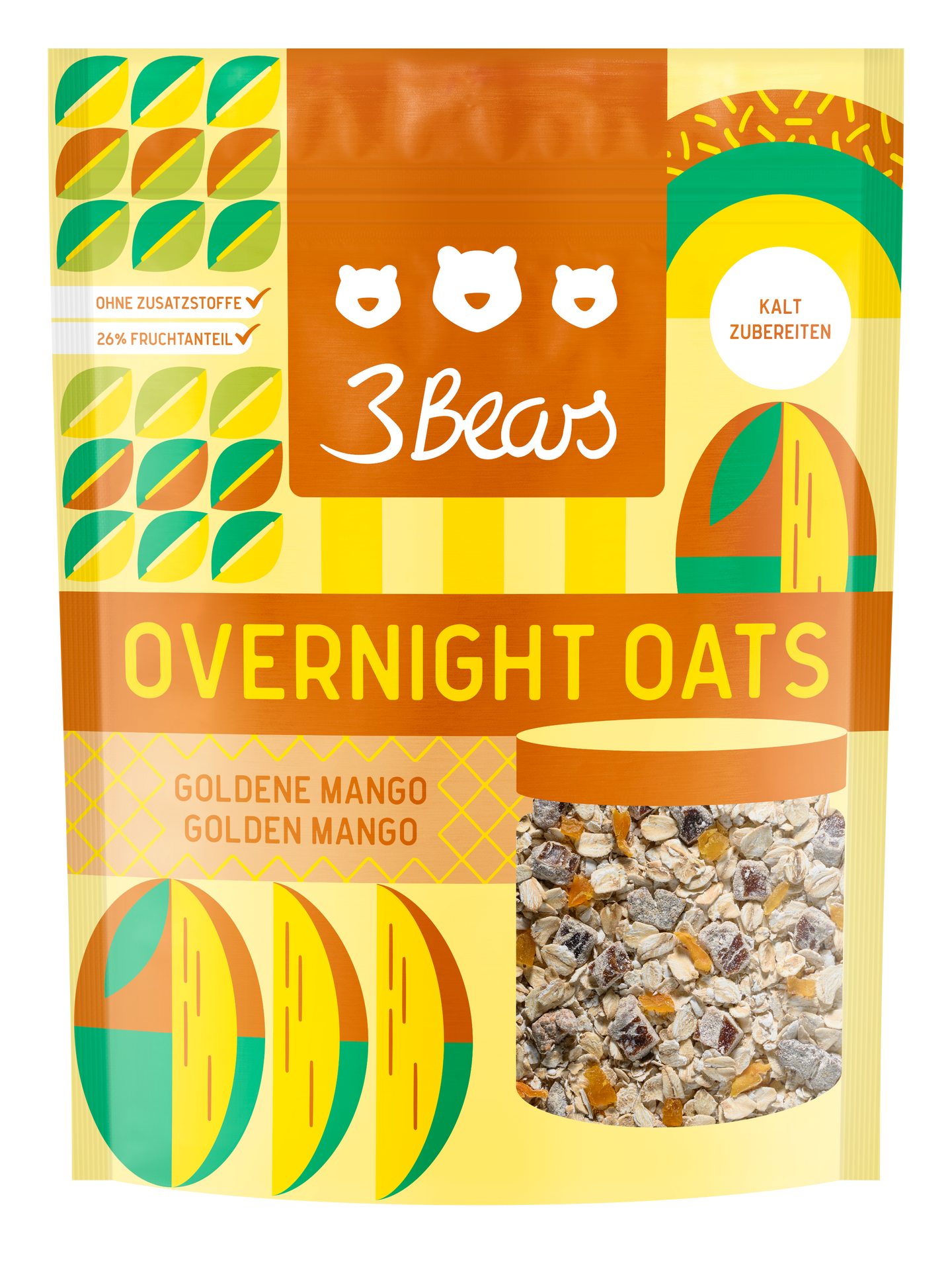 3Bears Overnight Oats Goldene Mango 400g