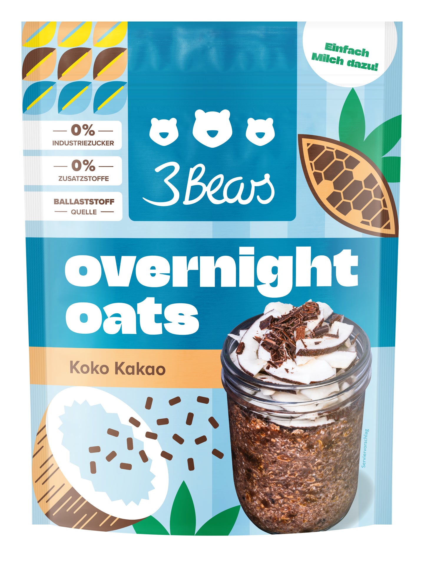 3Bears Overnight Oats Koko Kakao 400g
