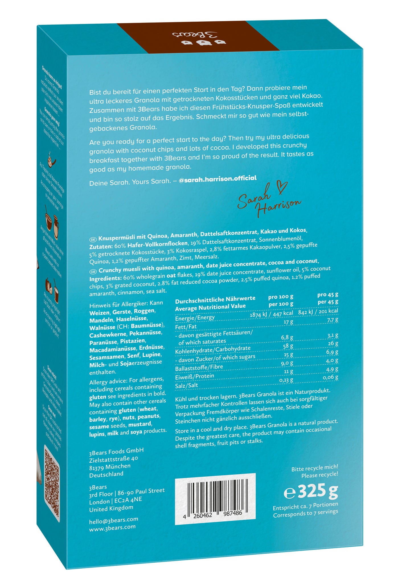 3Bears Koko Kakao Granola 325g
