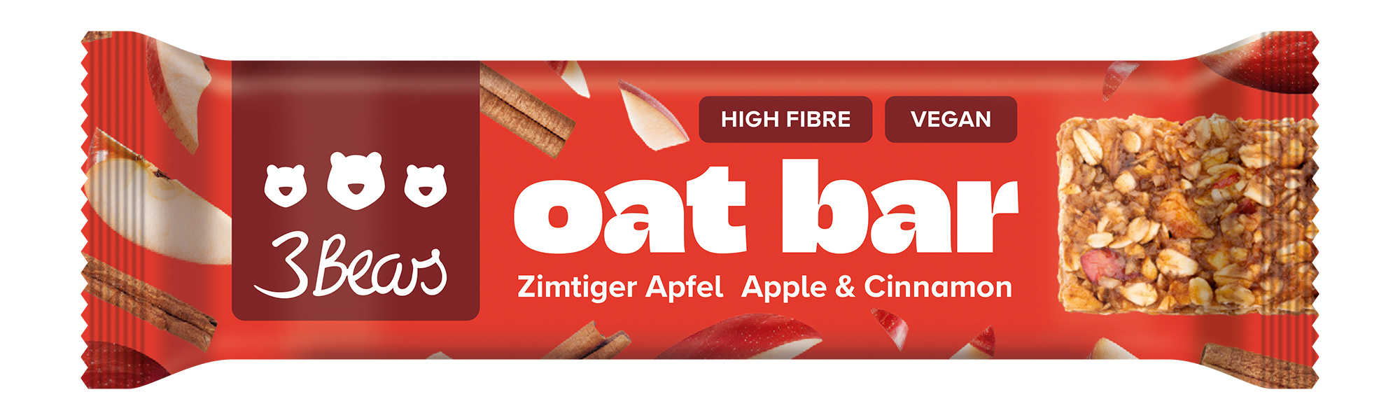 3Bears Oat Bar Zimtiger Apfel 45g