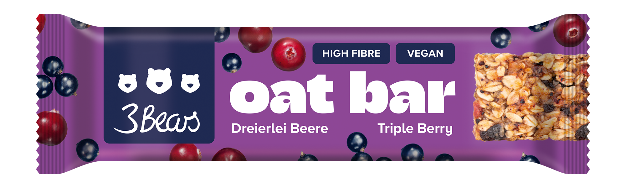 3Bears Oat Bar Dreierlei Beere 45g