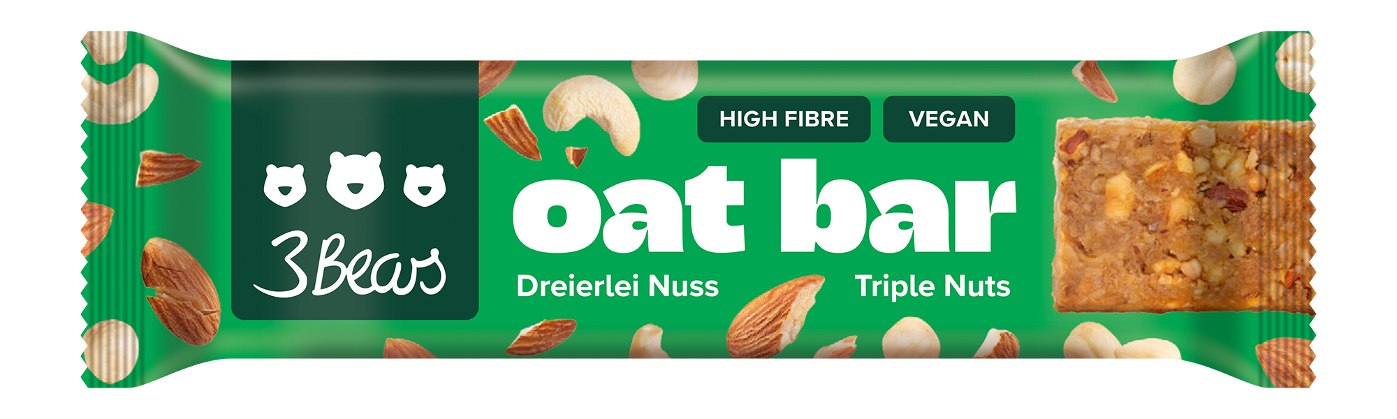 3Bears Oat Bar Dreierlei Nuss 45g