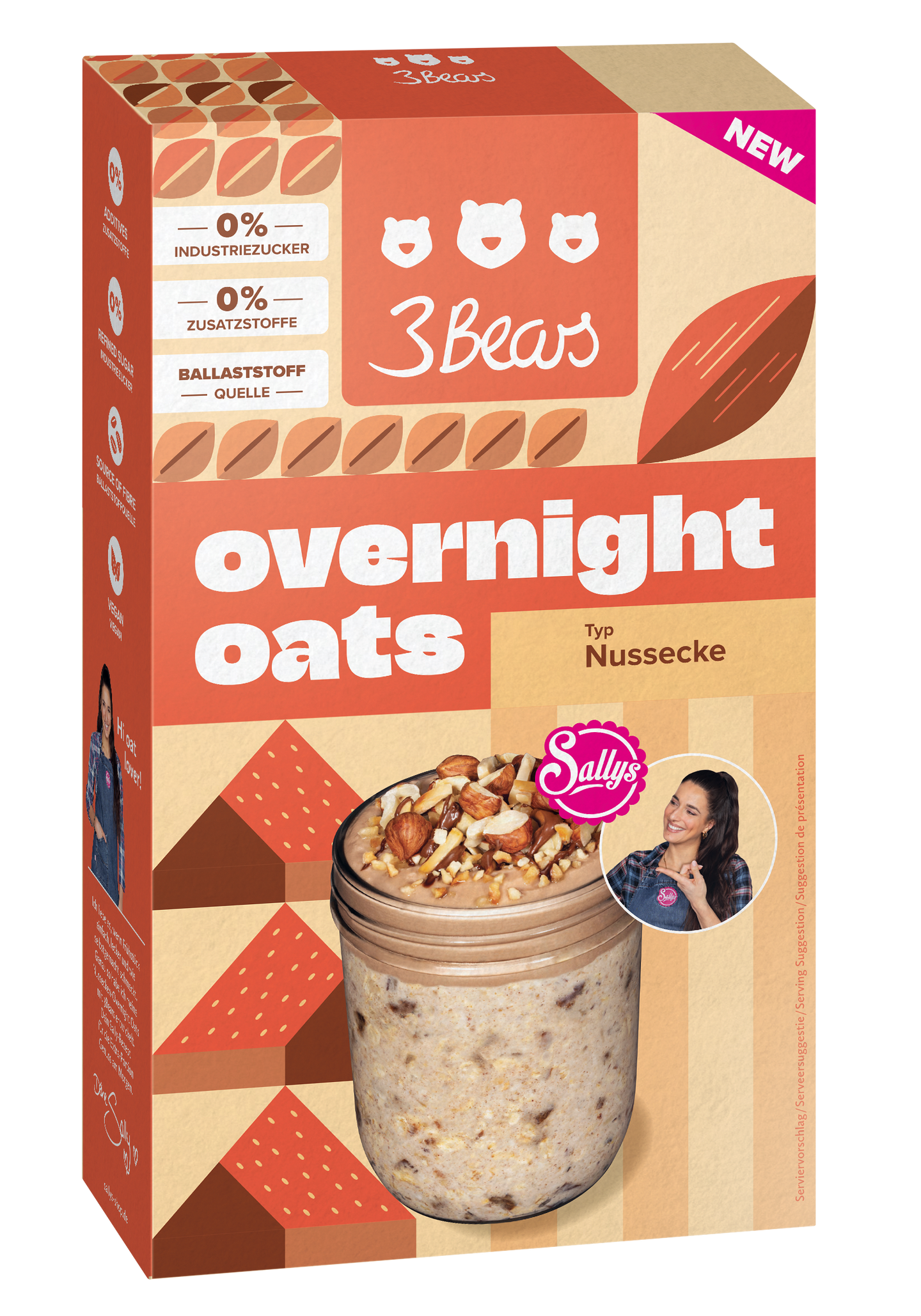 3Bears Overnight Oats Nussecke 400g