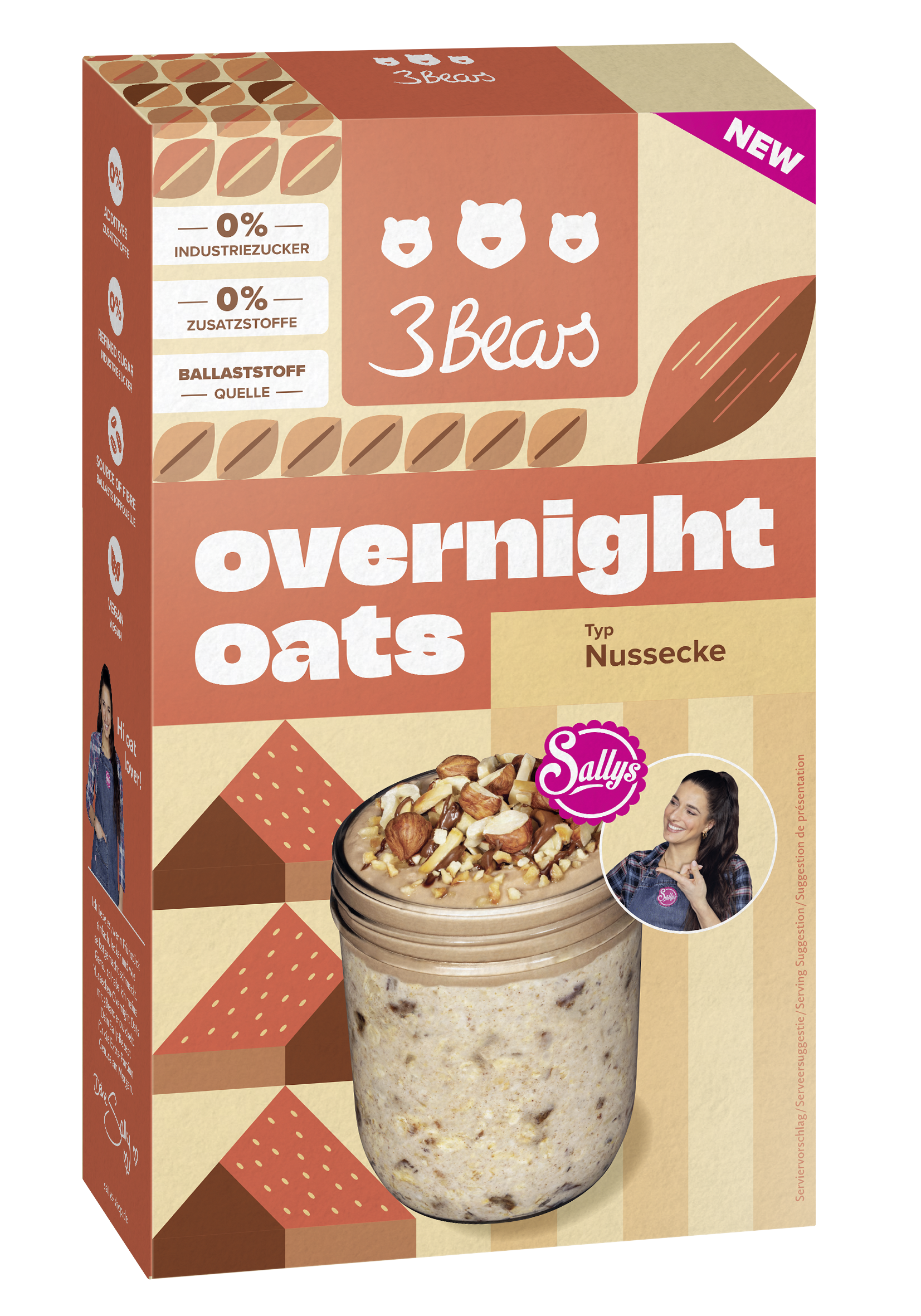 3Bears Overnight Oats Nussecke 400g
