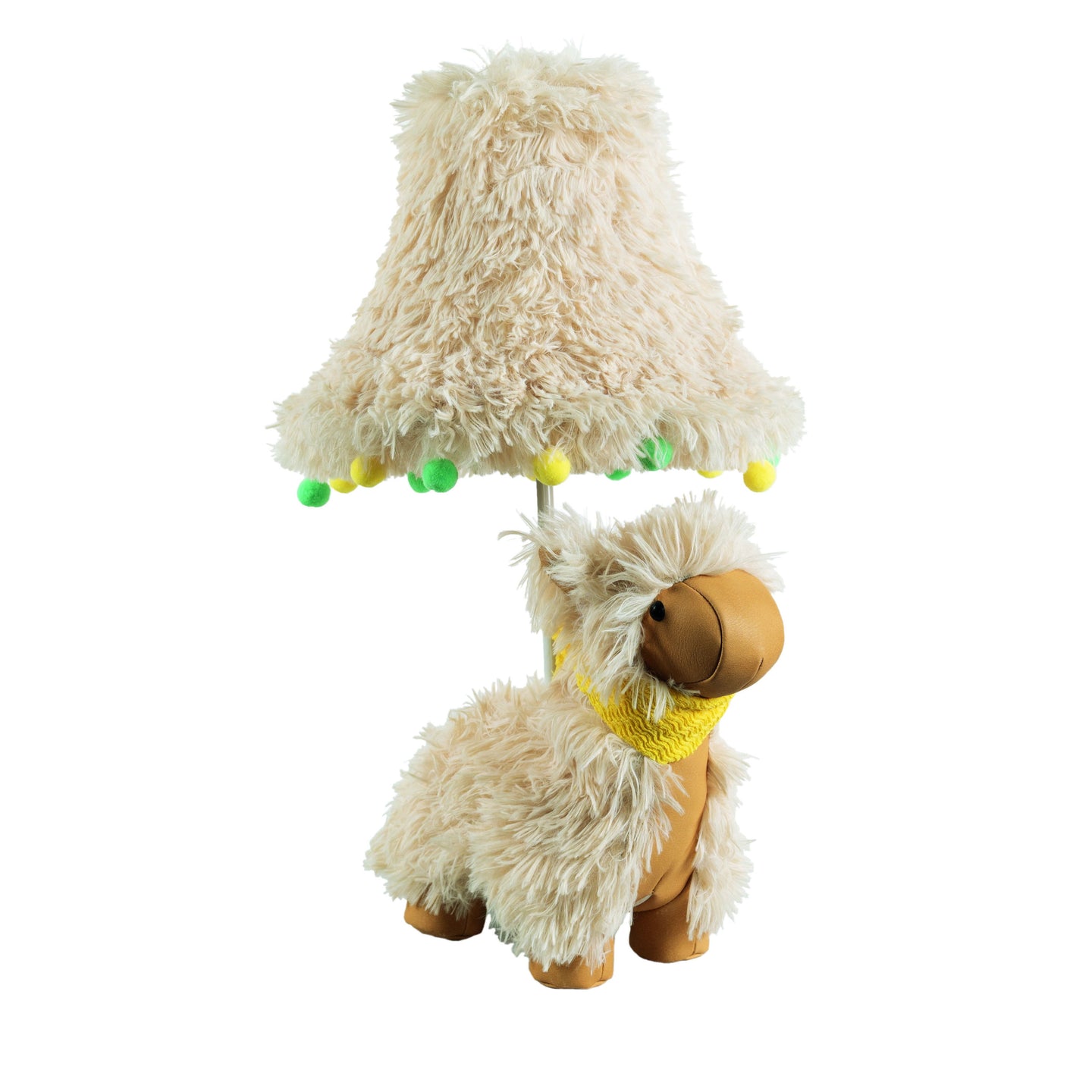 Eine Stofftierlampe Alpaka in Beige