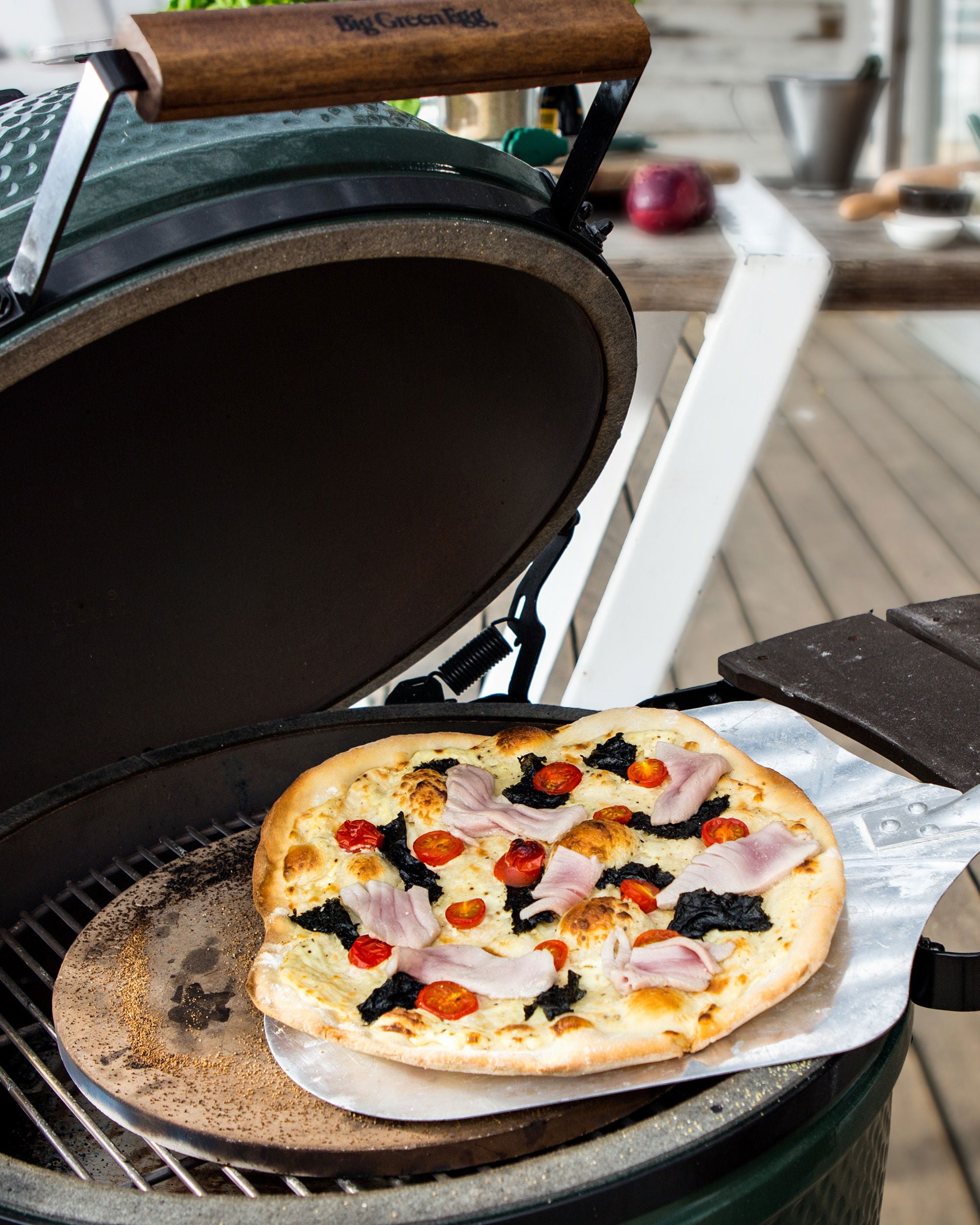 Big Green Egg Flacher Back- und Pizzastein LARGE
