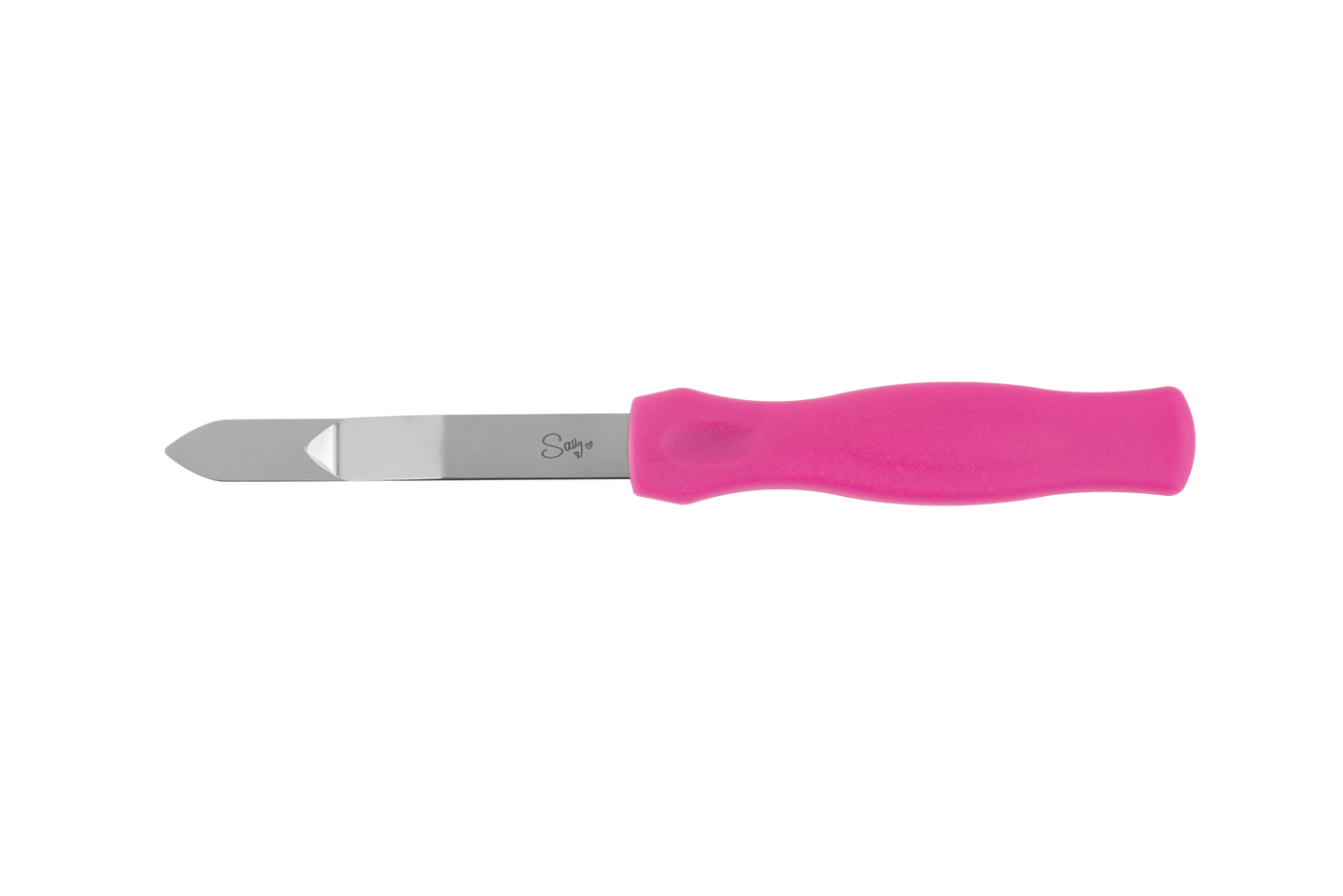 Ein Backformmesser mit pinken Griff
