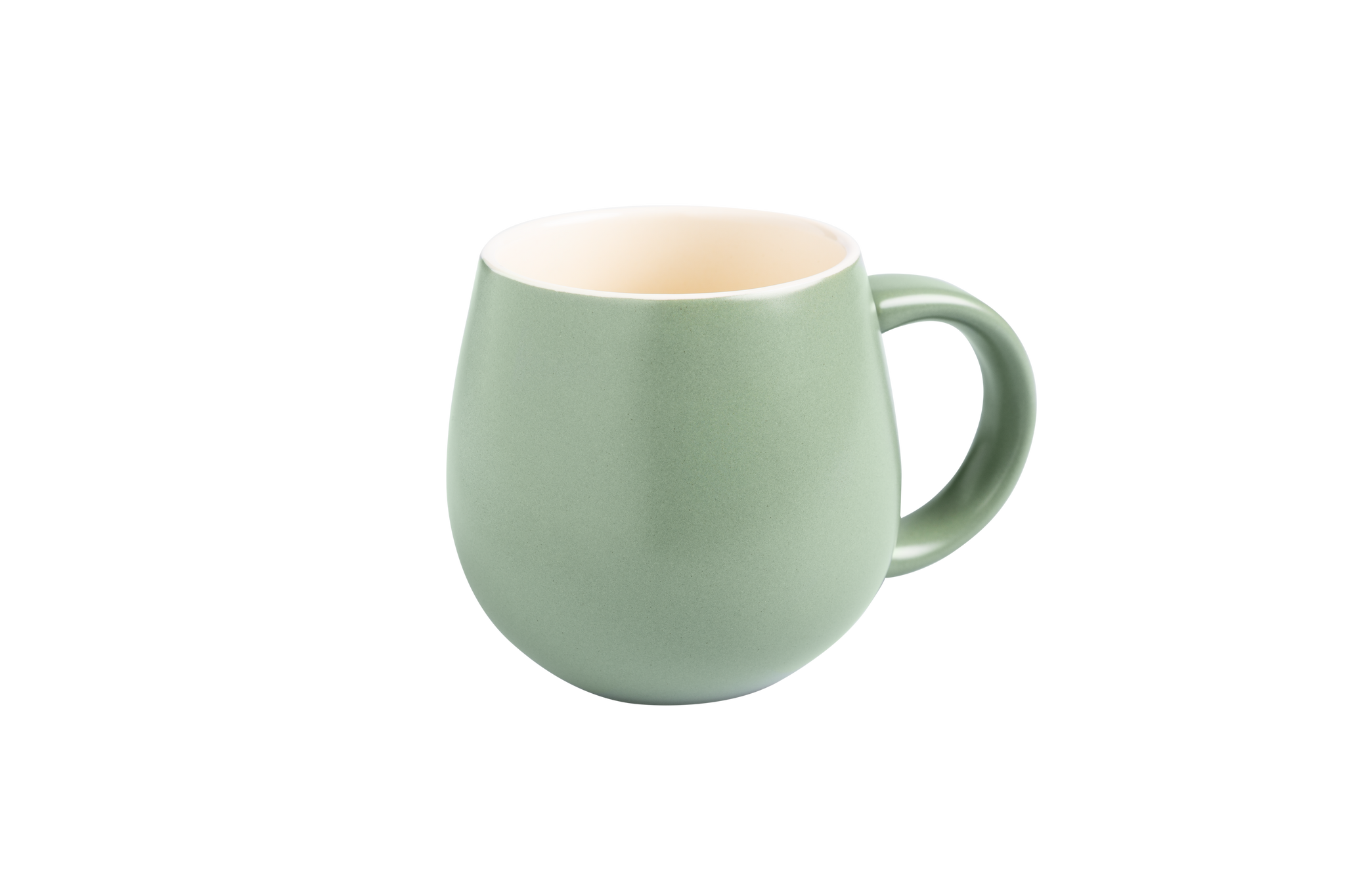 Eine Belly Mug in der Farbe salbei green