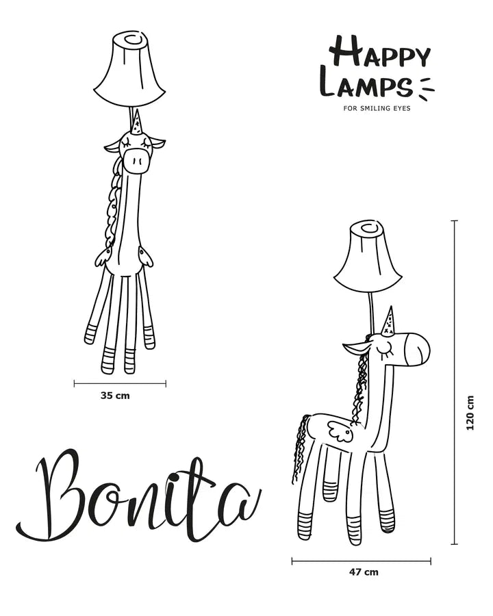 Bonita das Einhorn - Stofftierlampe