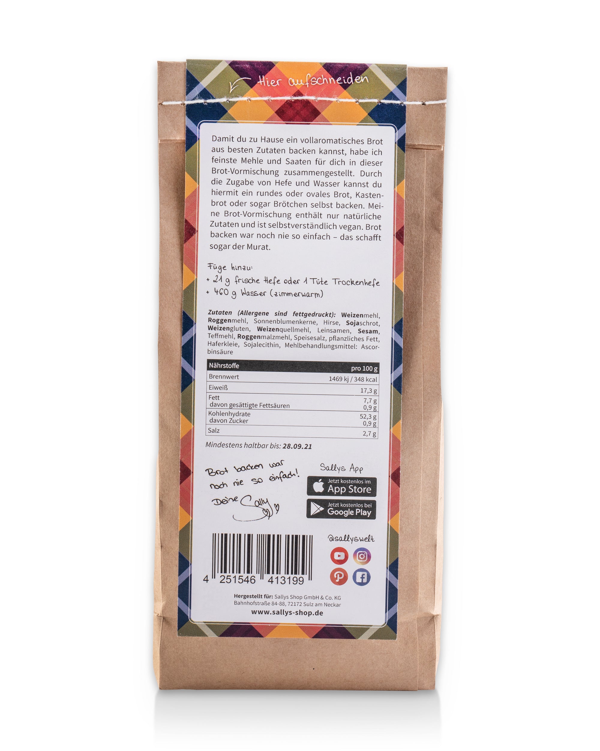 Sallys Brot #1 - Vormischung für Weizen-Roggenbrot