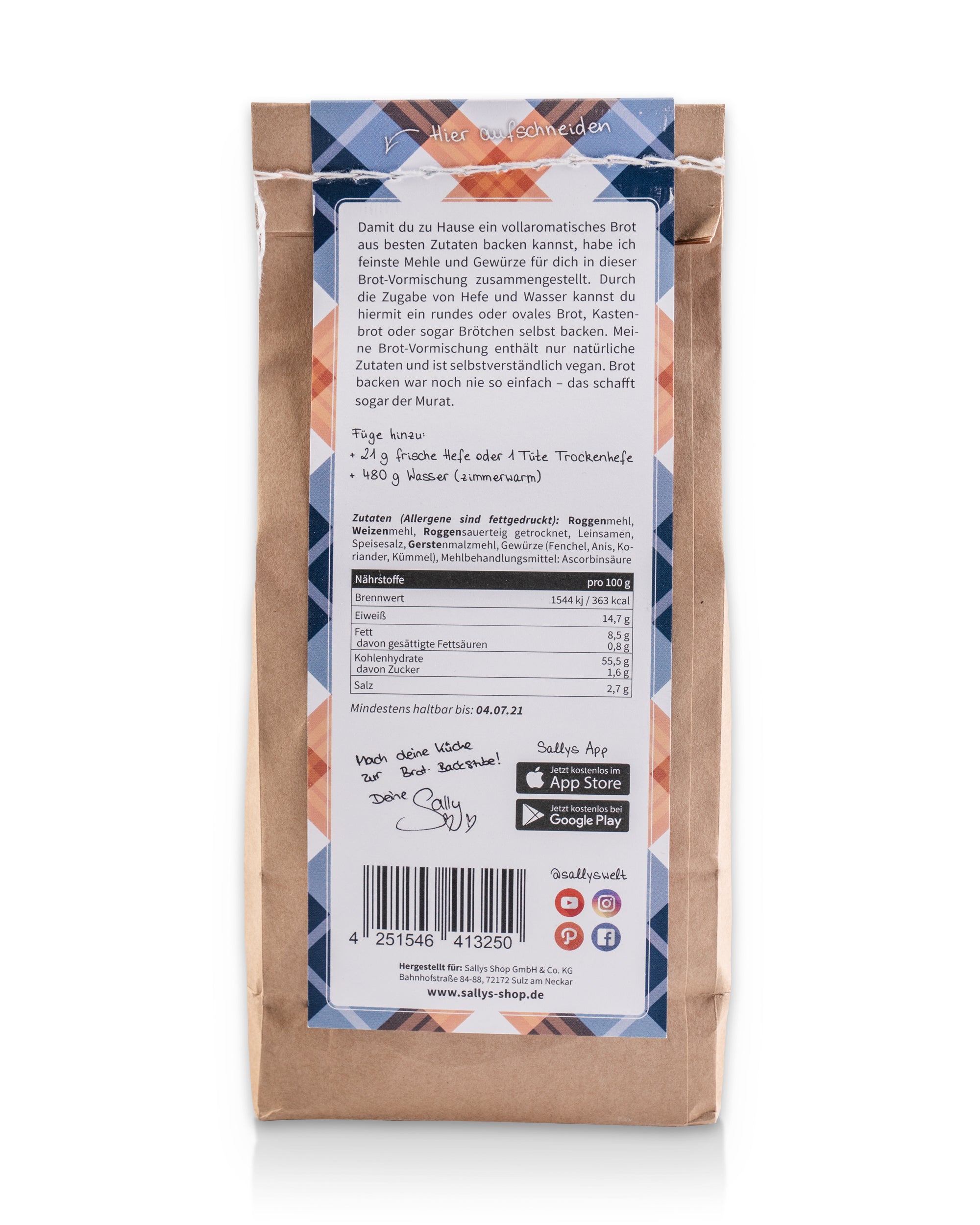 Sallys Brot #3 - Vormischung für Roggen-Weizenbrot