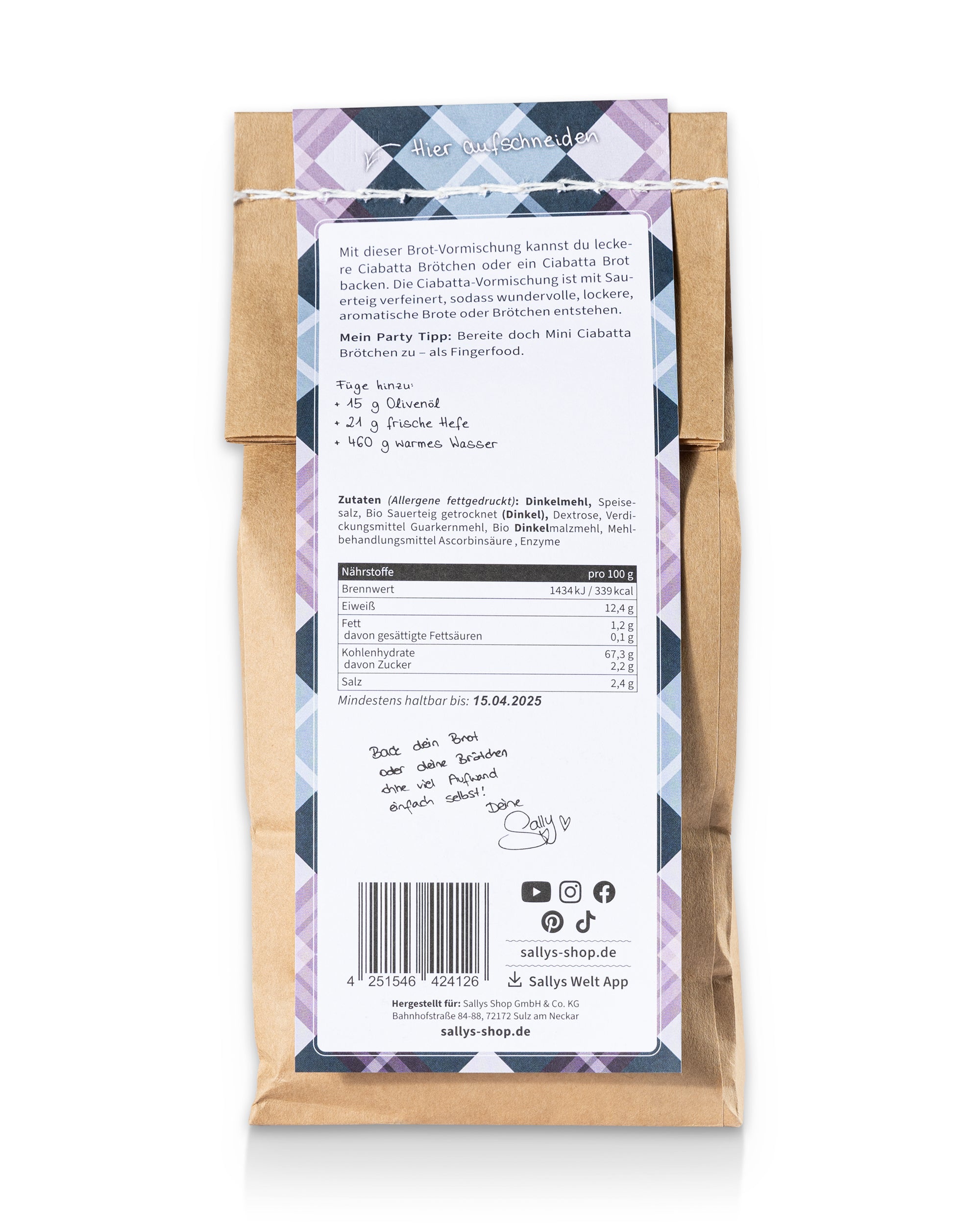 Sallys Brot #8- Vormischung für Ciabattabrot