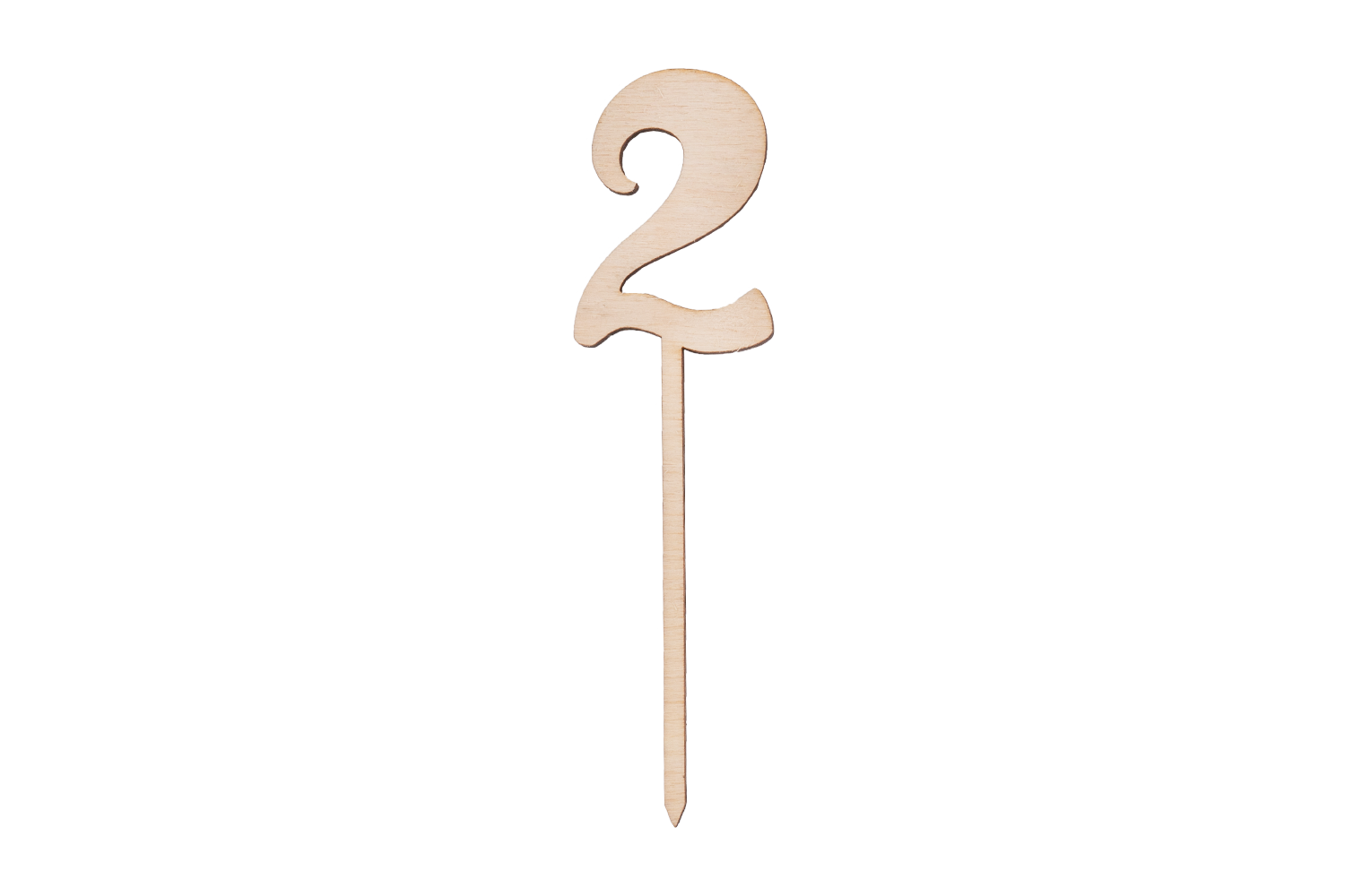 Ein Caketopper mit der Zahl 2