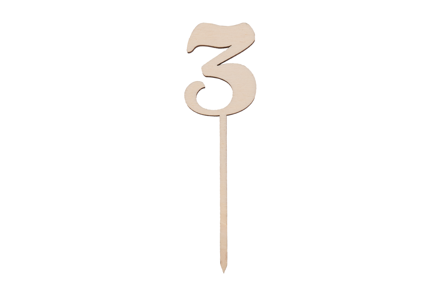 Ein Caketopper mit der Zahl 3