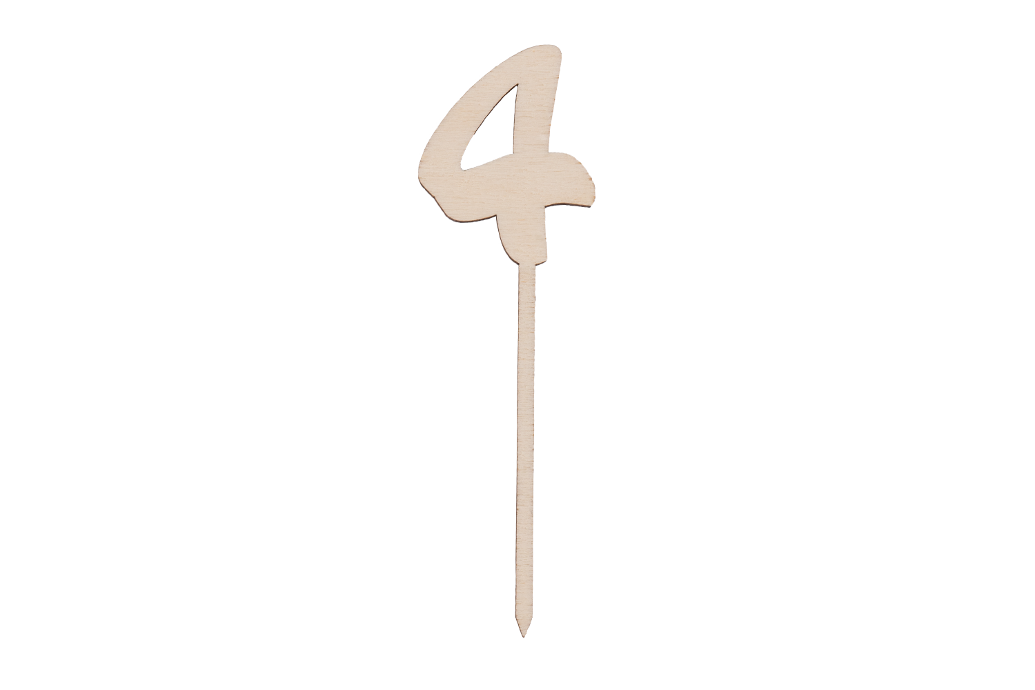 Ein Caketopper mit der Zahl 4