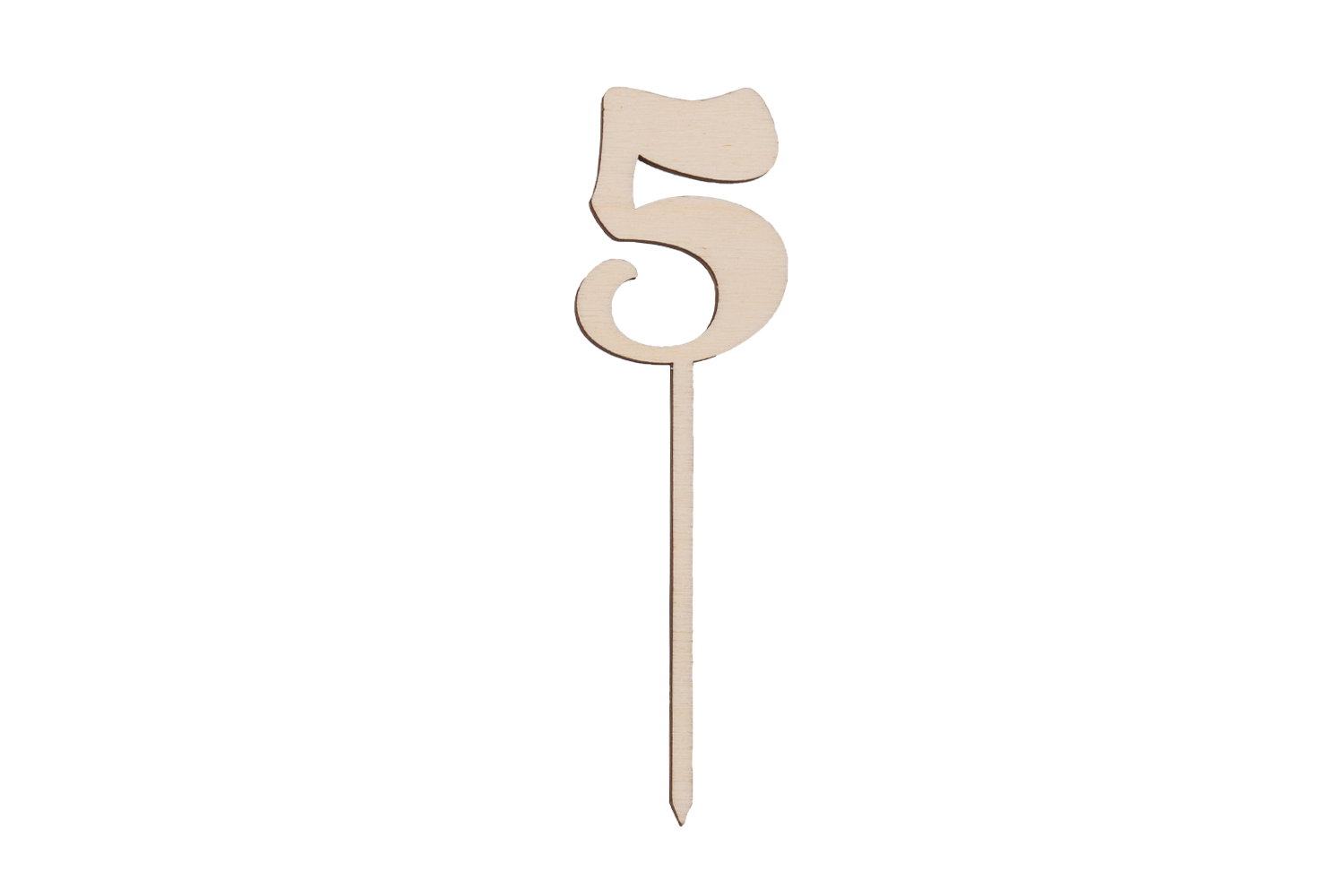 Ein Caketopper mit der Zahl 5