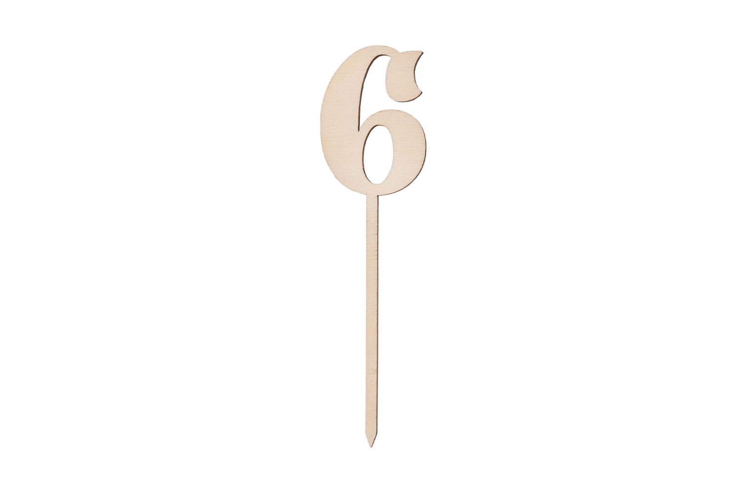 Ein Caketopper mit der Zahl 6