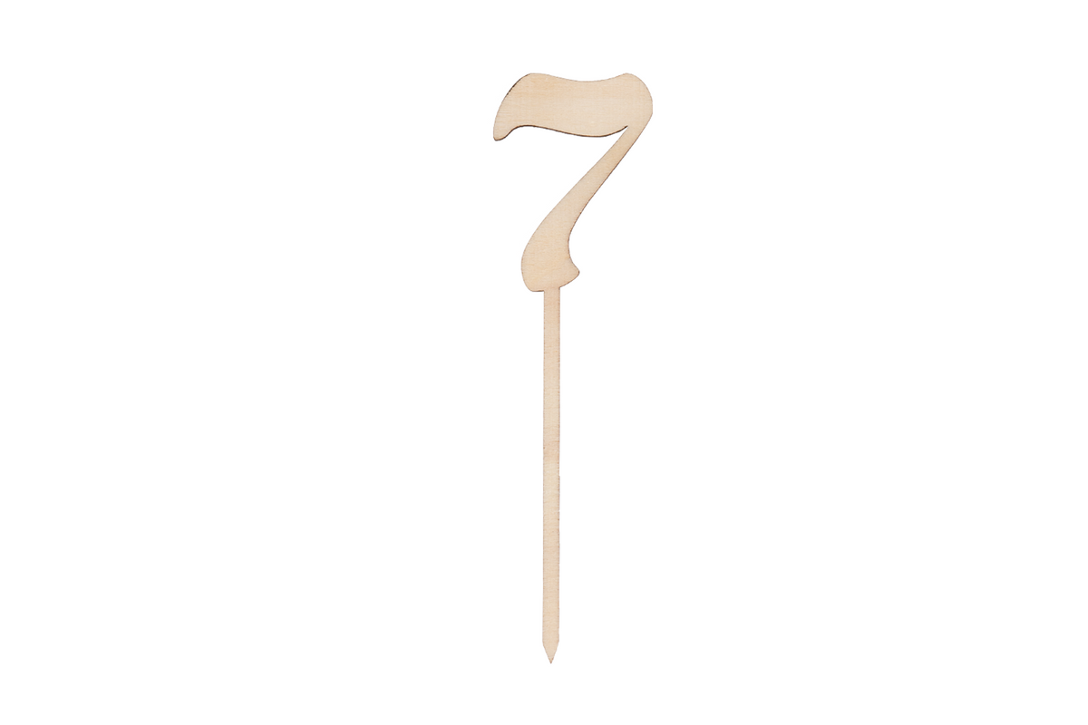 Sallys Cake Topper Zahlen - aus echtem Holz - 7