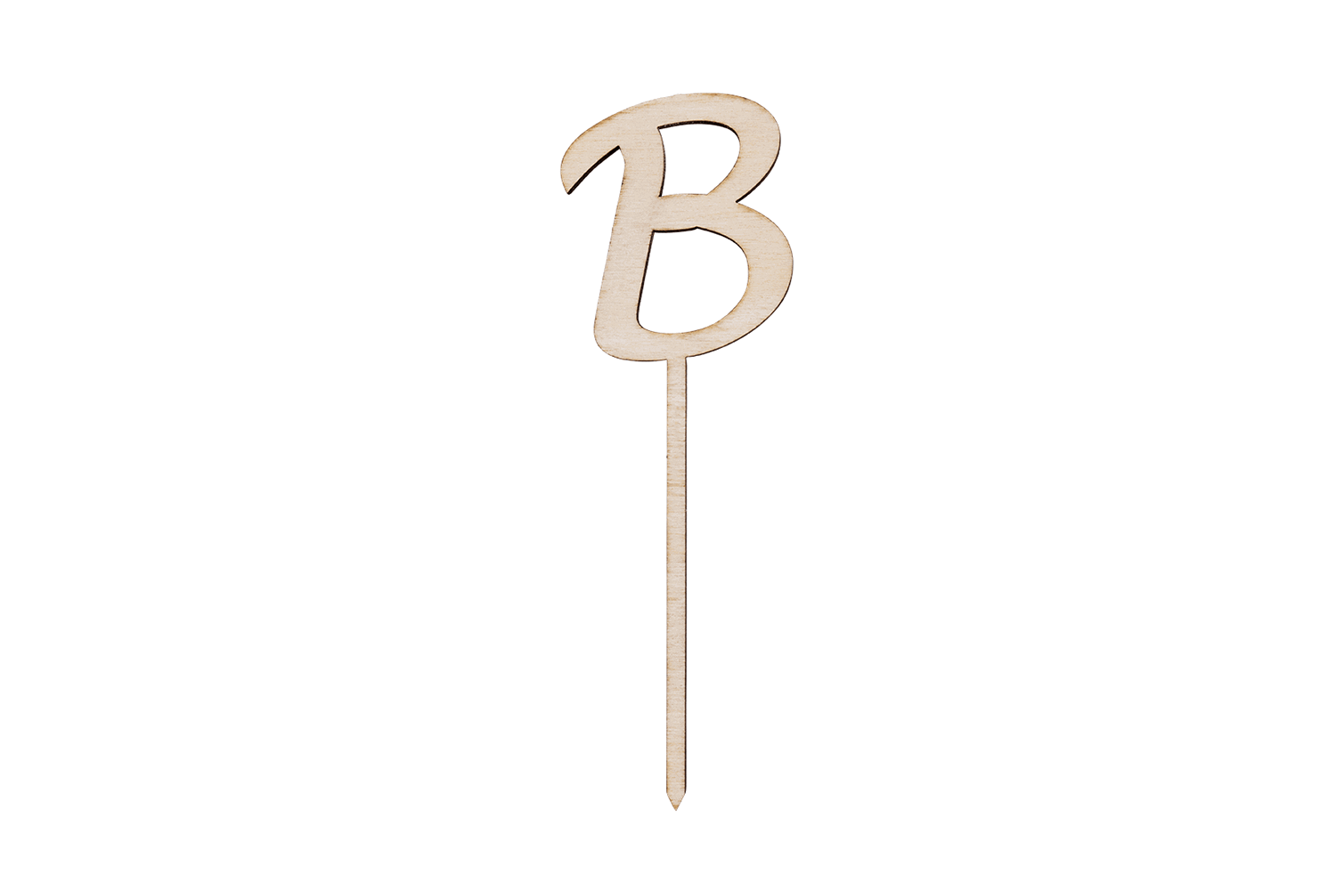 Ein Caketopper mit dem Buchstaben B