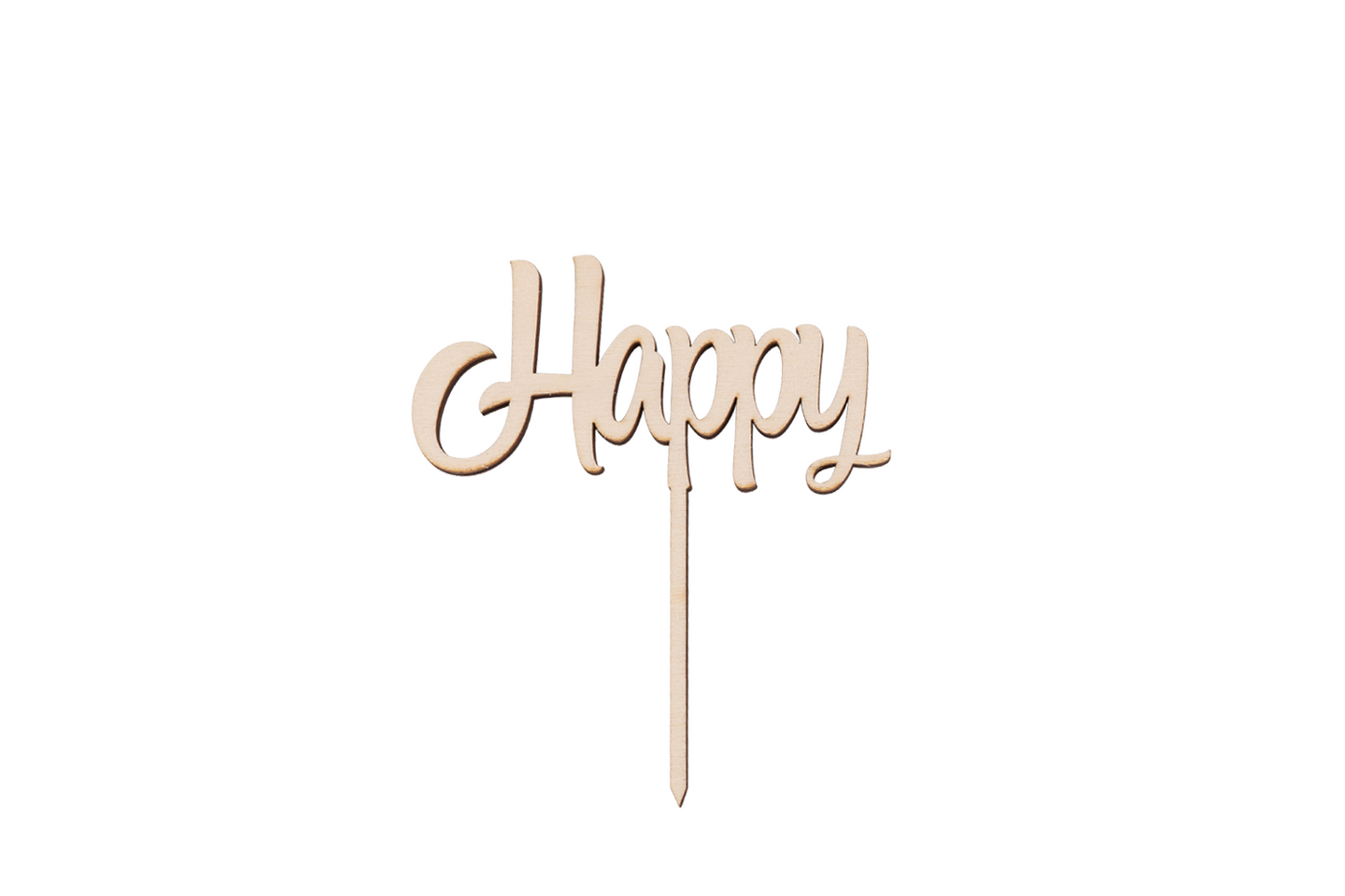 Ein Caketopper mit der Aufschrift Happy
