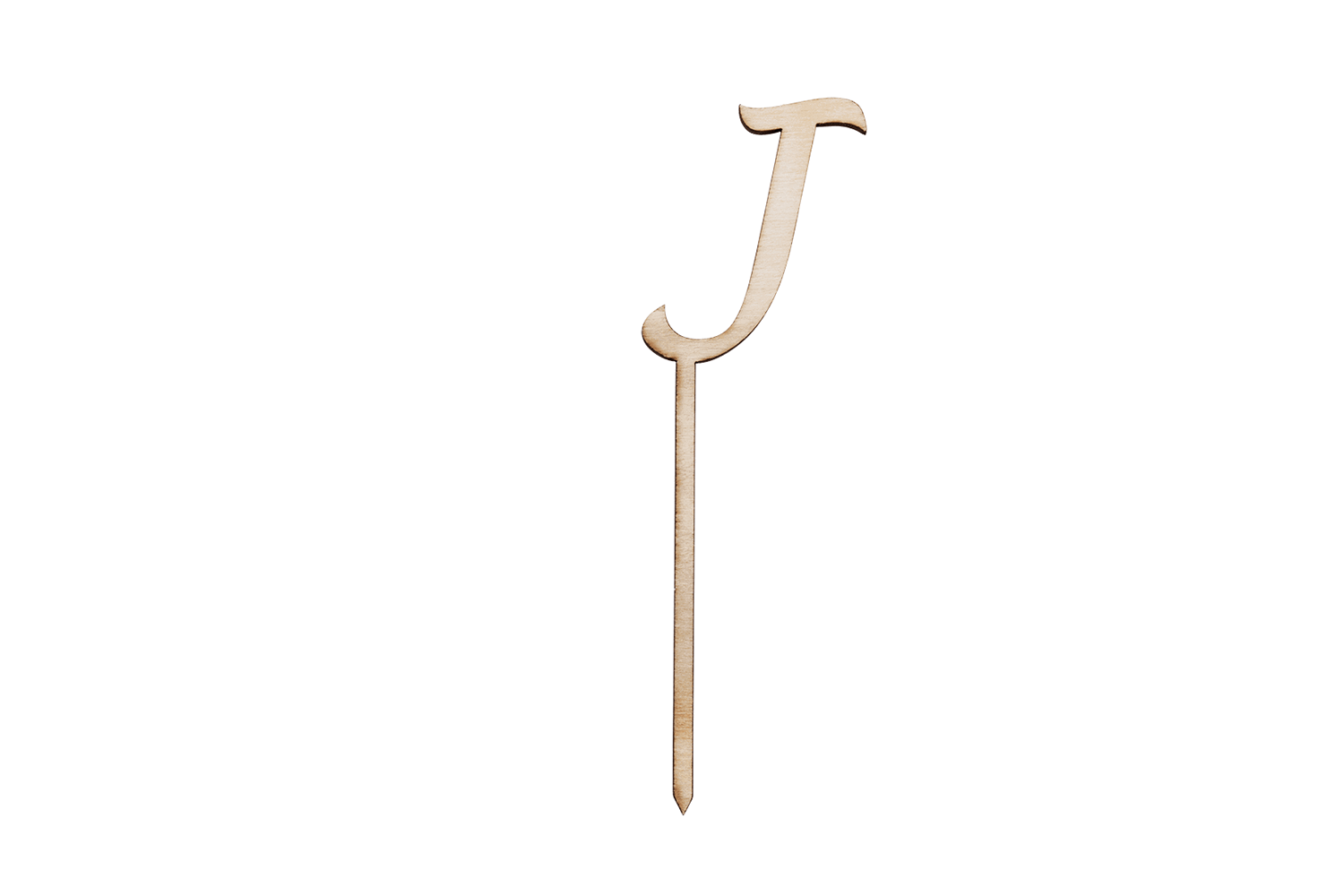 Ein Caketopper mit dem Buchstaben J